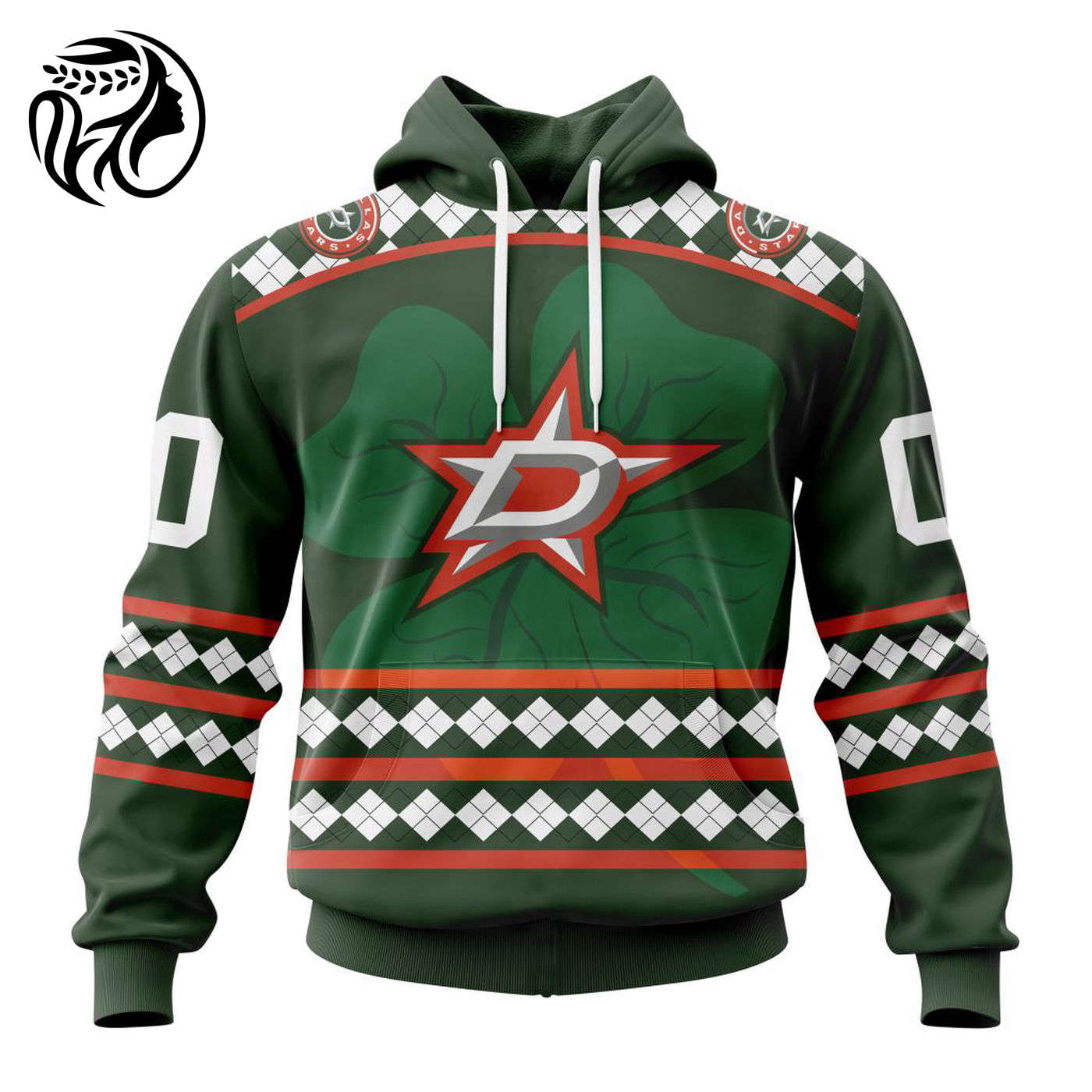 Dallas Stars | Specialized Unisex Kits Hockey Celebrate St Patrick’s Day V0222 3d Printed Hoodie 3d Printed Hoodie