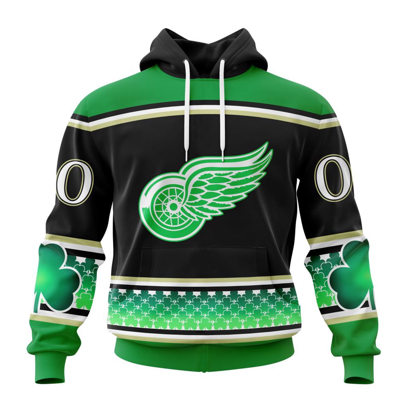 Detroit Red Wings | Specialized Unisex Kits Hockey Celebrate St Patrick’s Day V0122 3d Printed Hoodie 3d Printed Hoodie