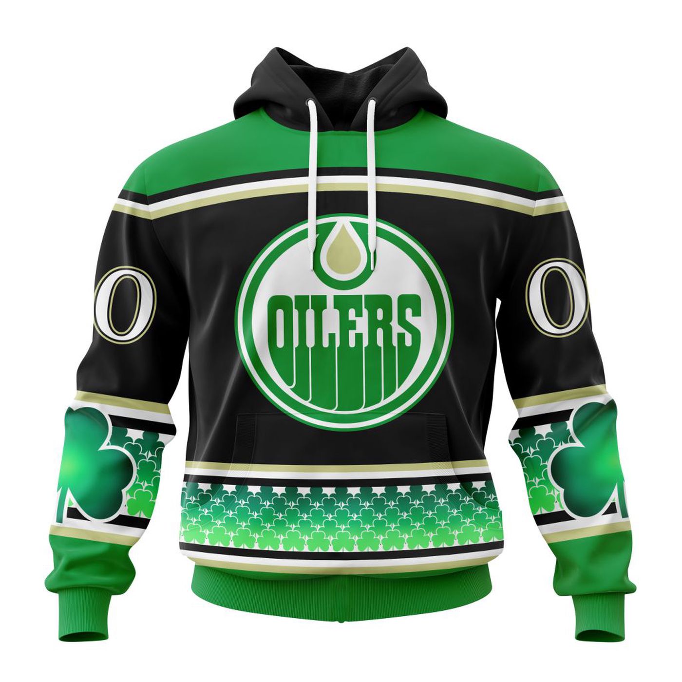 Edmonton Oilers Specialized Unisex Kits Hockey Celebrate St Patrick’s Day V0122 3d Printed Hoodie 3d Printed Hoodie