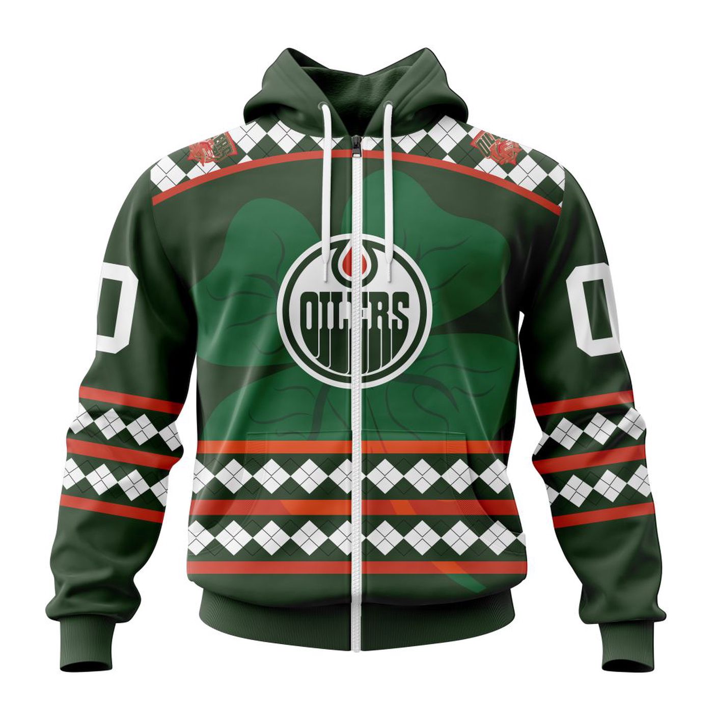 Edmonton Oilers Specialized Unisex Kits Hockey Celebrate St Patrick’s Day V0222 3d Printed Hoodie 3d Printed Hoodie