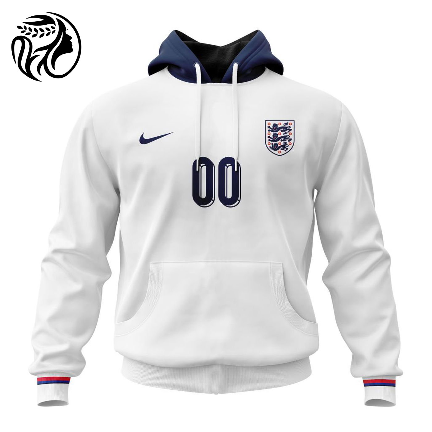 England National Football Team Personalized 2024 Home Kits 3d Printed Hoodie 3d Printed Hoodie