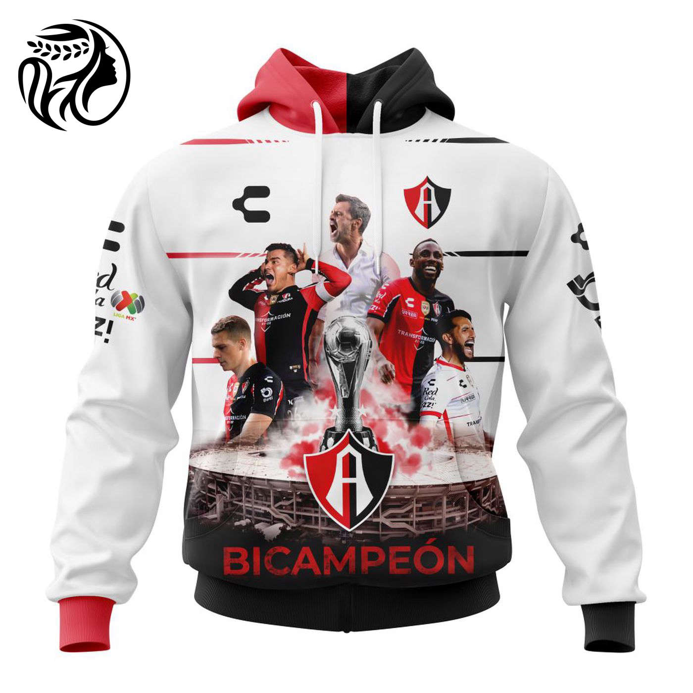 LIGA MX Atlas Fútbol Club 2022 BICAMPEÓN Away Kits 3d Printed Hoodie 3d Printed Hoodie