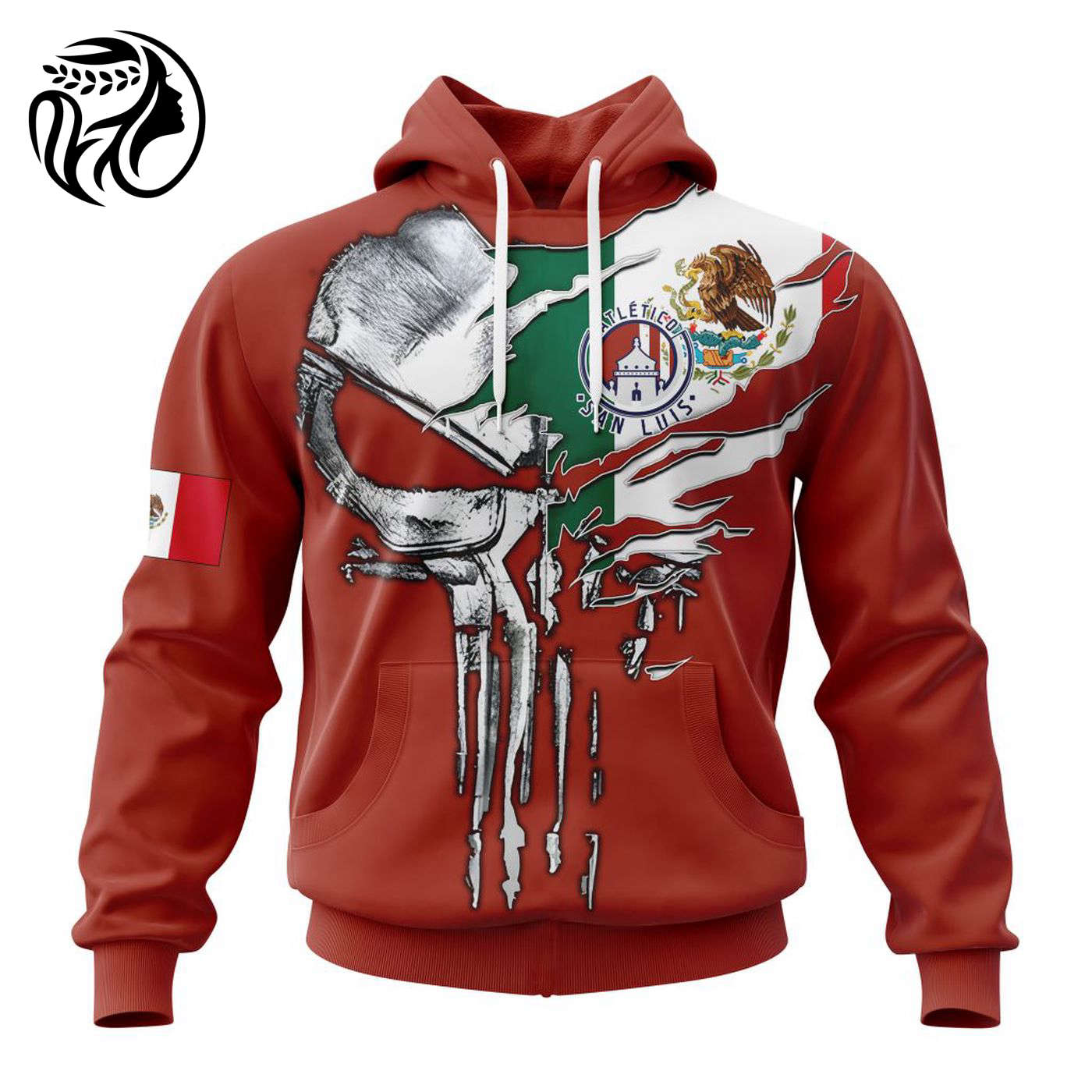 LIGA MX Atletico San Luis Special Skull Design Concept Kits ST2401 3d Printed Hoodie 3d Printed Hoodie