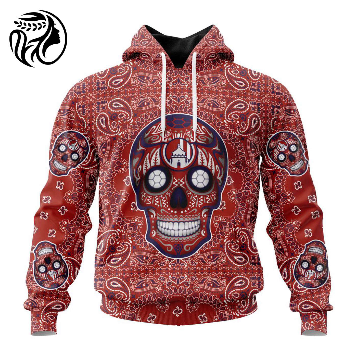 LIGA MX Atletico San Luis Special Sugar Skull Kits For Dia De Muertos ST2202 3d Printed Hoodie 3d Printed Hoodie