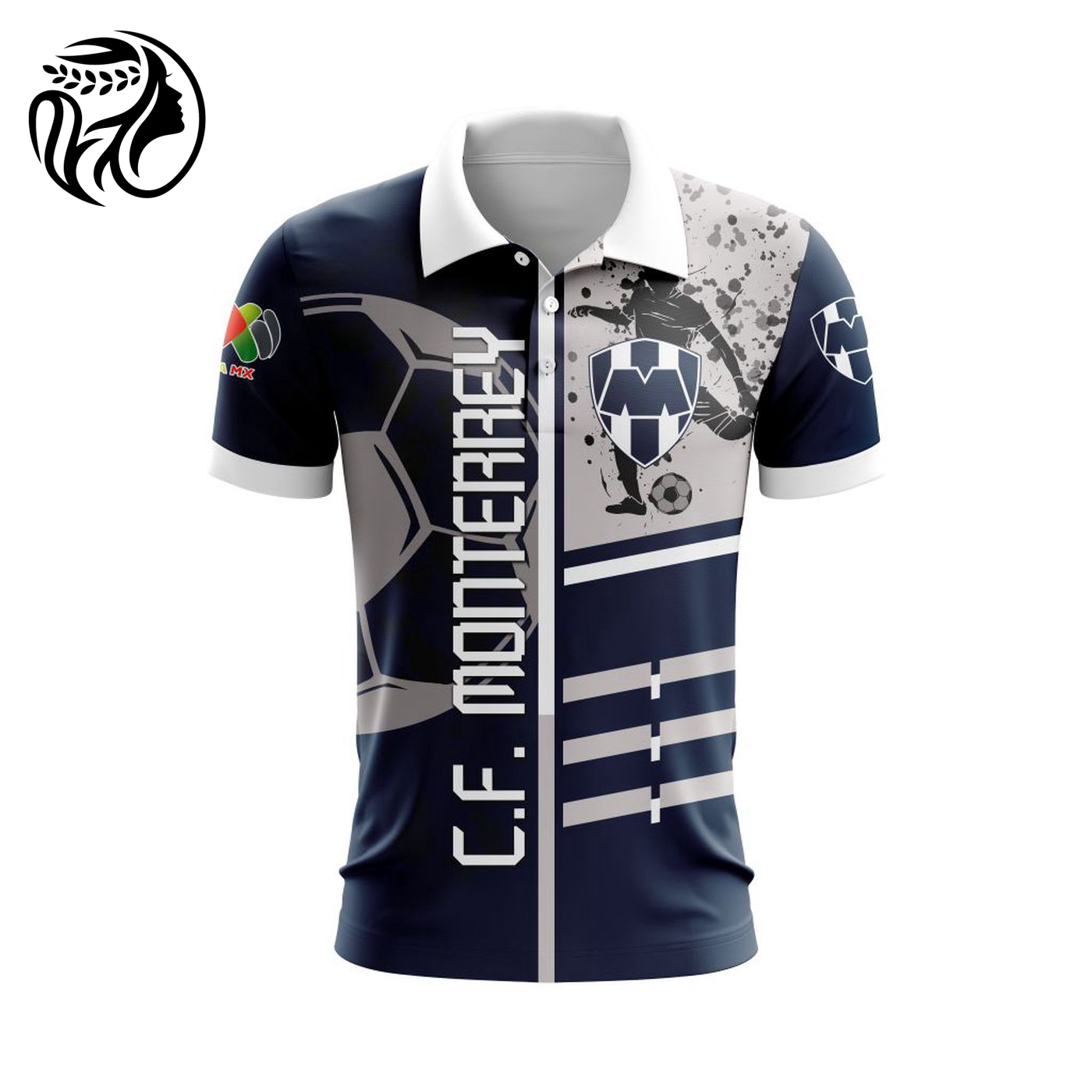 LIGA MX C.F. Monterrey Special Polo Design Concept Kits ST2401 3d Printed Hoodie 3d Printed Hoodie