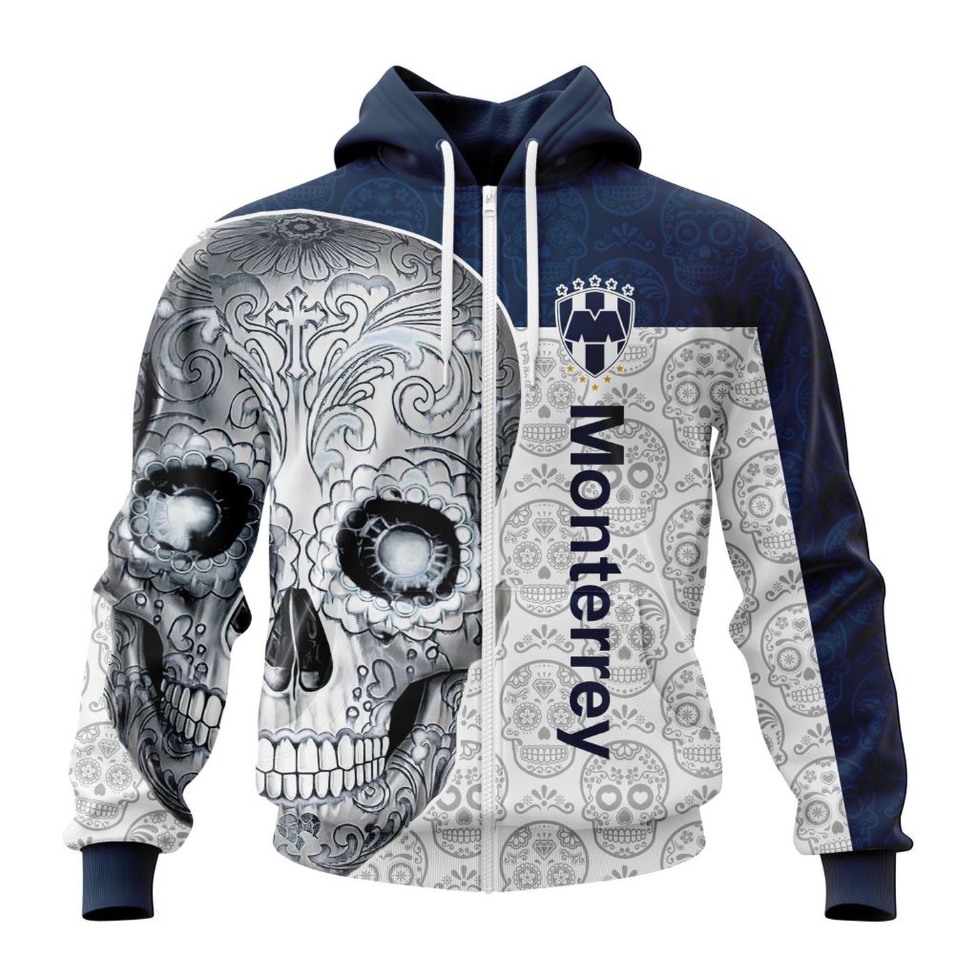 LIGA MX C.F. Monterrey Special Sugar Skull Kits For Dia De Muertos ST2201 3d Printed Hoodie 3d Printed Hoodie