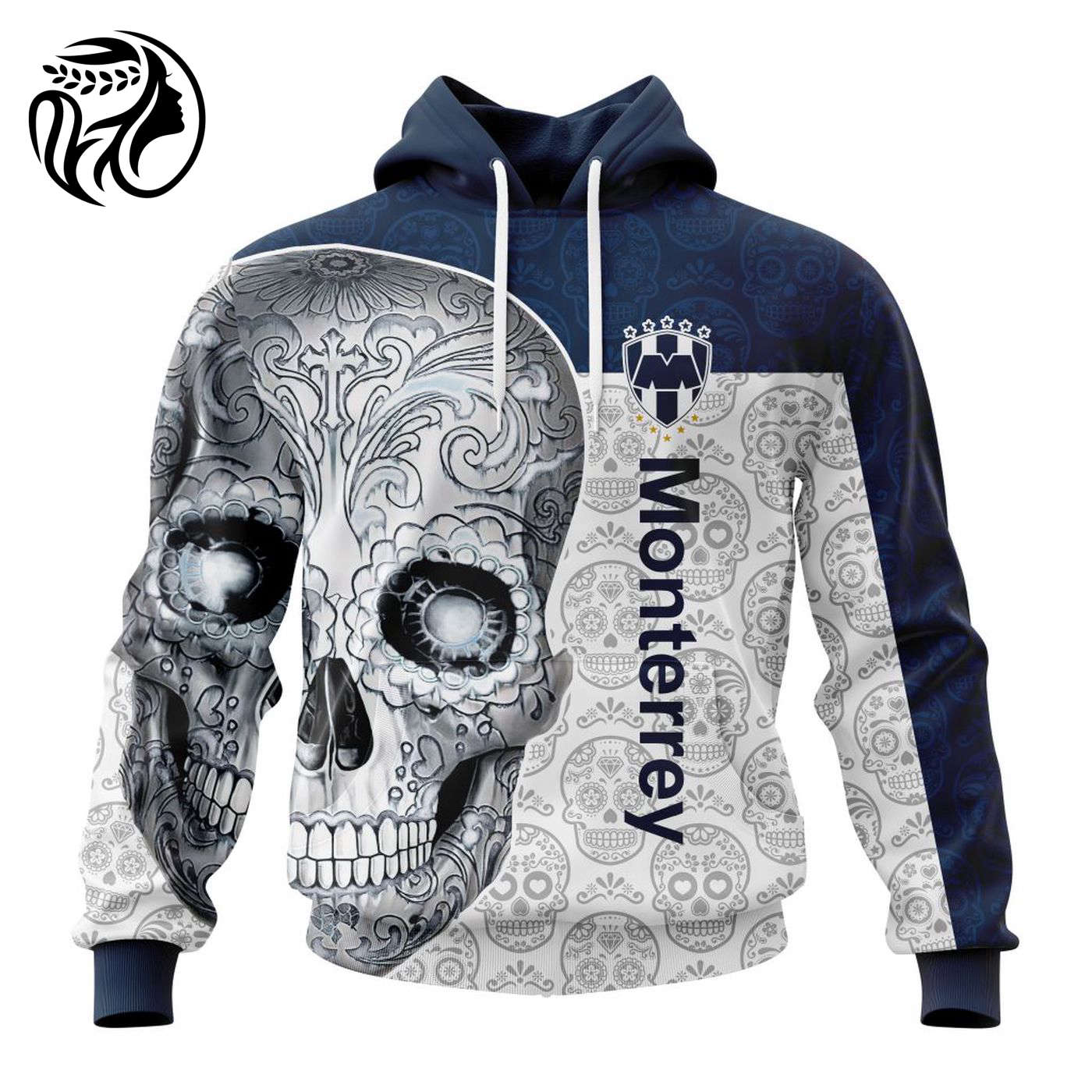 LIGA MX C.F. Monterrey Special Sugar Skull Kits For Dia De Muertos ST2201 3d Printed Hoodie 3d Printed Hoodie