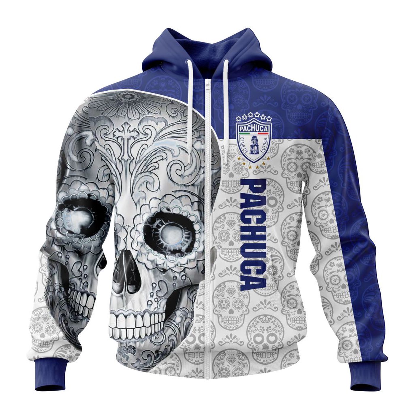 LIGA MX C.F. Pachuca Special Sugar Skull Kits For Dia De Muertos ST2201 3d Printed Hoodie 3d Printed Hoodie