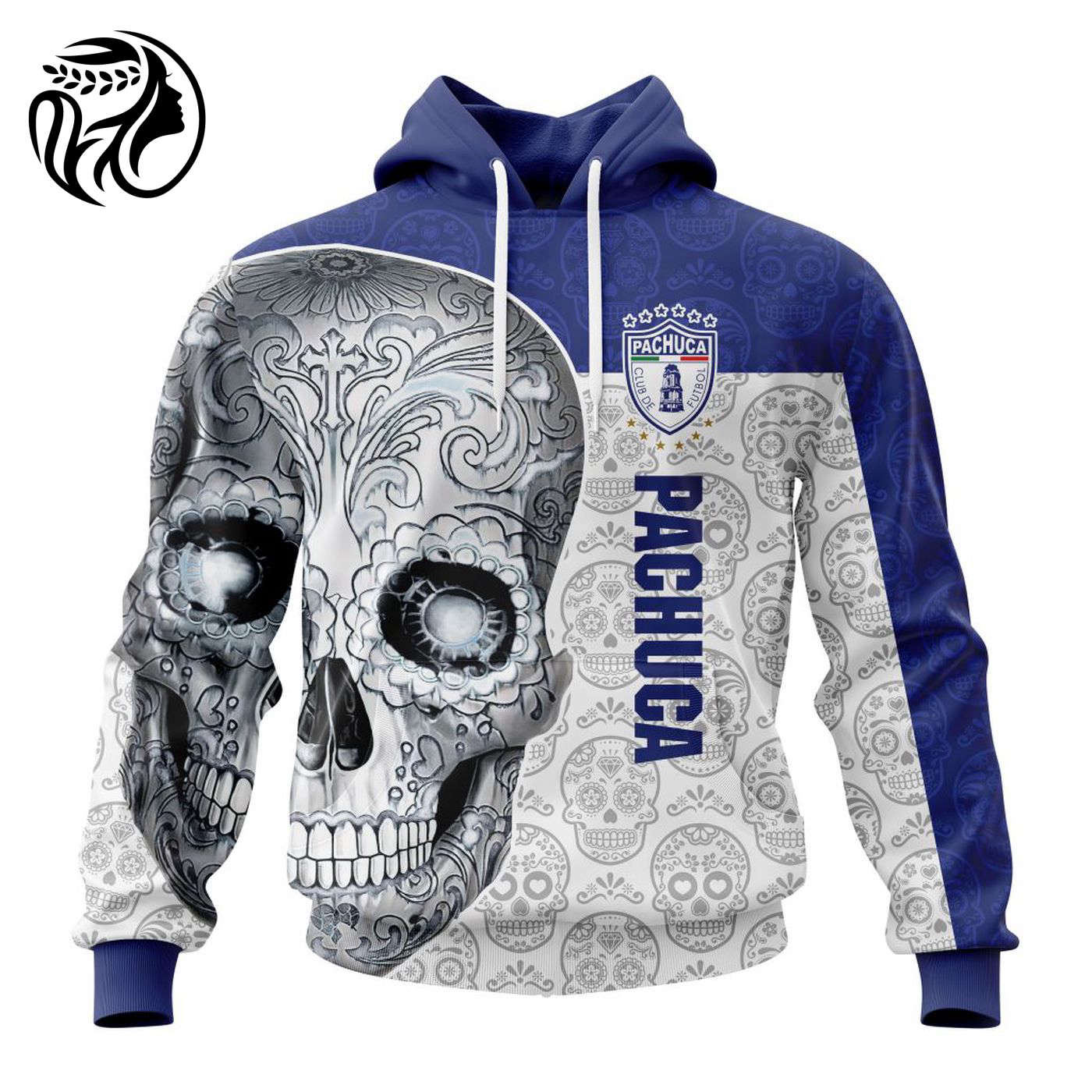 LIGA MX C.F. Pachuca Special Sugar Skull Kits For Dia De Muertos ST2201 3d Printed Hoodie 3d Printed Hoodie