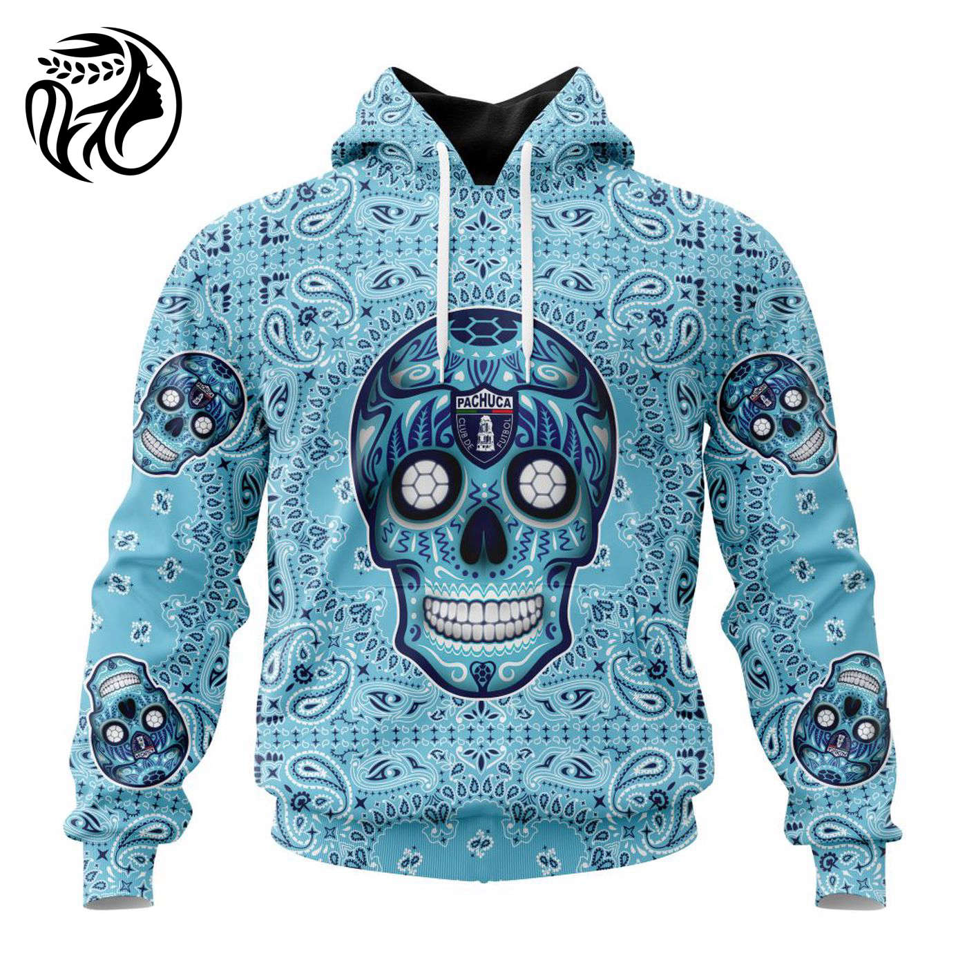 LIGA MX C.F. Pachuca Special Sugar Skull Kits For Dia De Muertos ST2202 3d Printed Hoodie 3d Printed Hoodie
