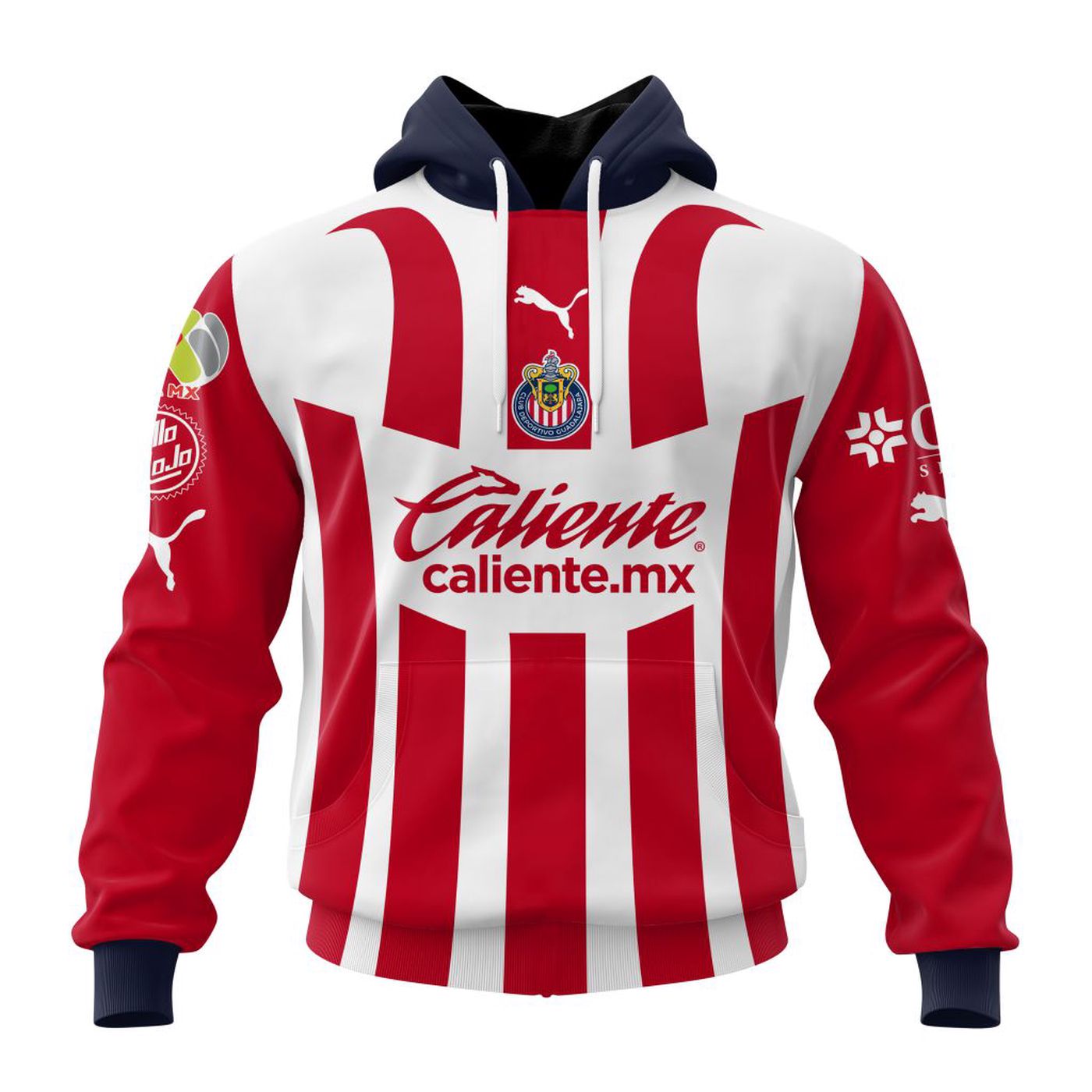 LIGA MX Chivas De Guadalajara 2023-2024 Home Kits 3d Printed Hoodie 3d Printed Hoodie
