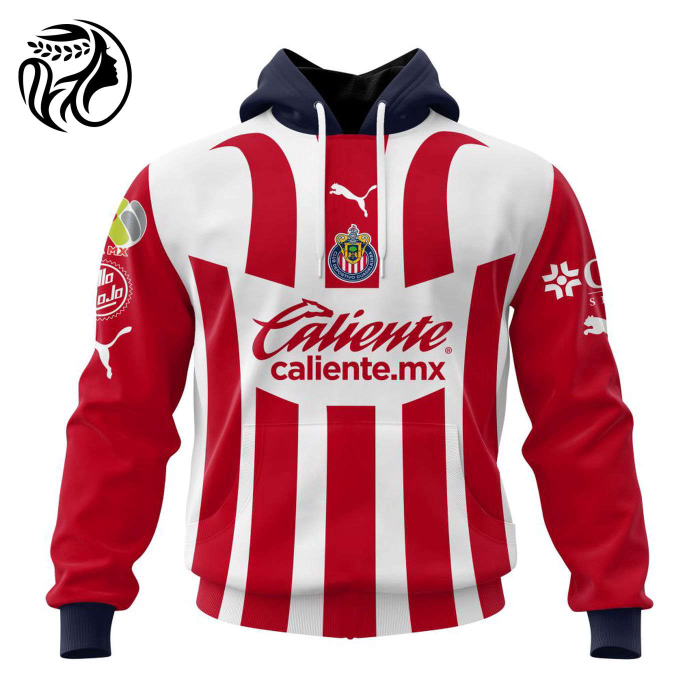 LIGA MX Chivas De Guadalajara 2023-2024 Home Kits 3d Printed Hoodie 3d Printed Hoodie