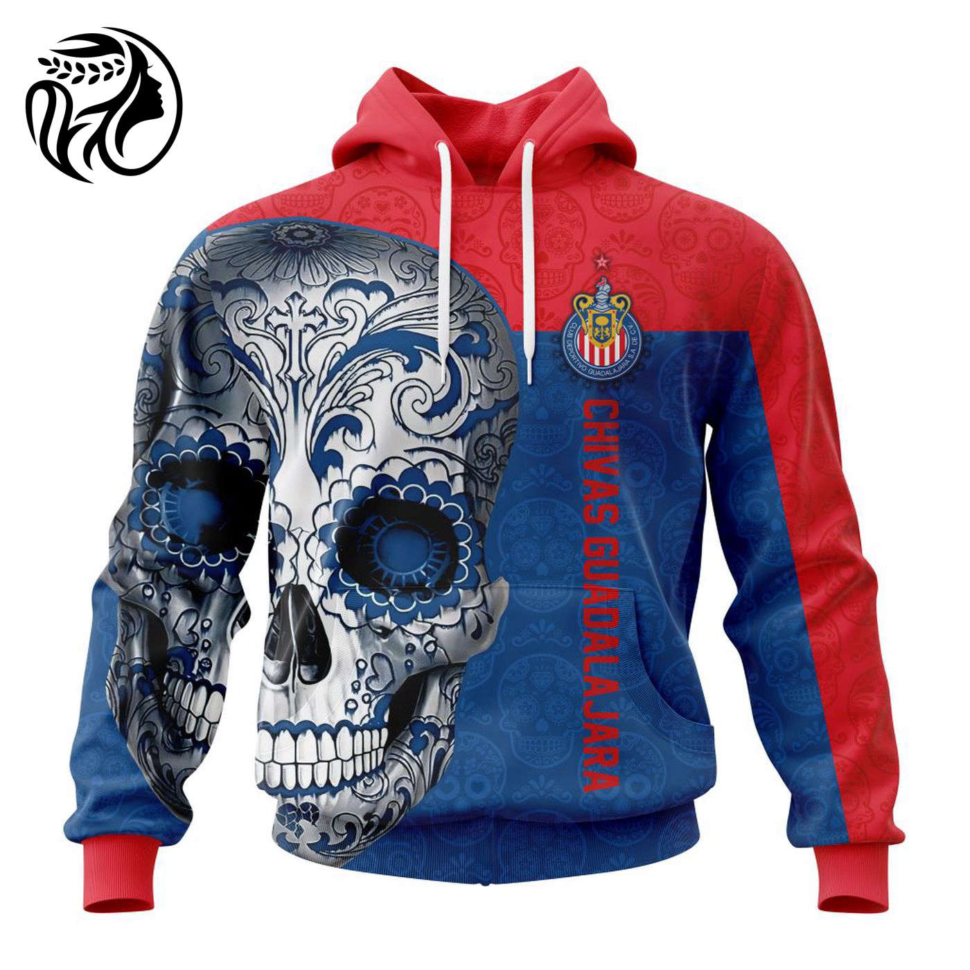 LIGA MX Chivas Guadalajara Special Sugar Skull Kits For Dia De Muertos ST2201 3d Printed Hoodie 3d Printed Hoodie