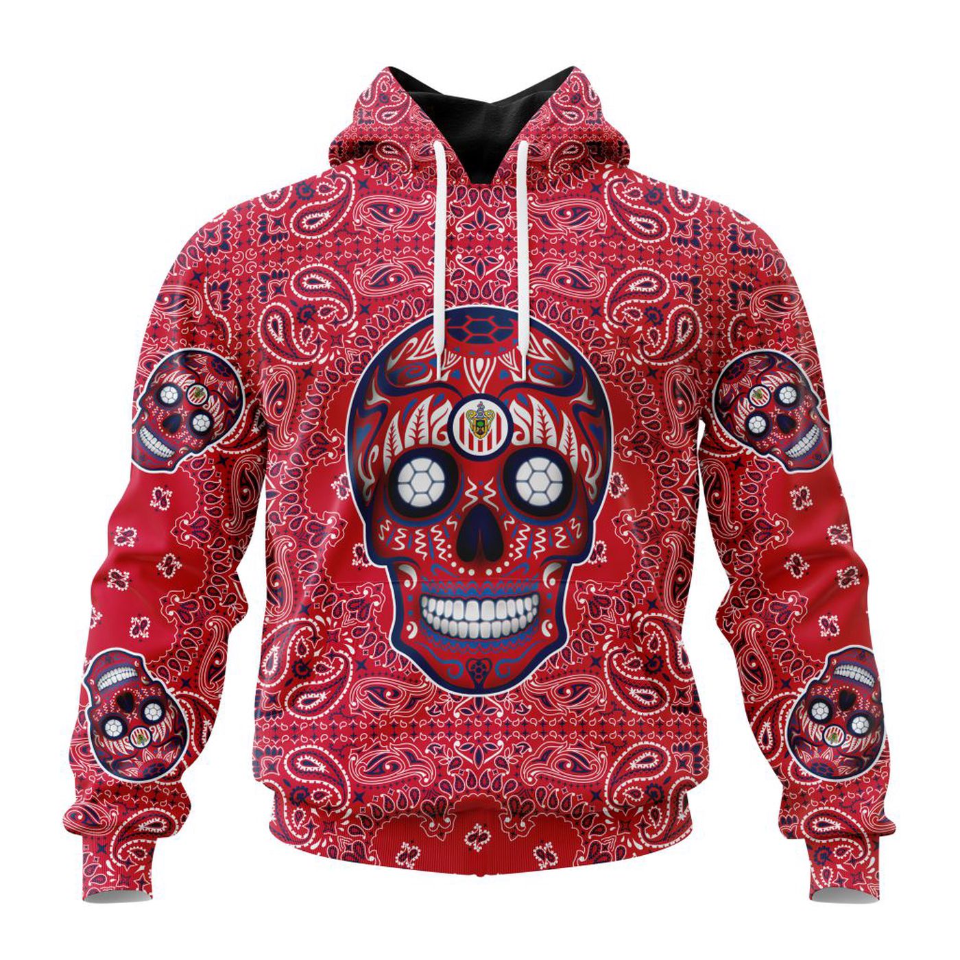 LIGA MX Chivas Guadalajara Special Sugar Skull Kits For Dia De Muertos ST2202 3d Printed Hoodie 3d Printed Hoodie