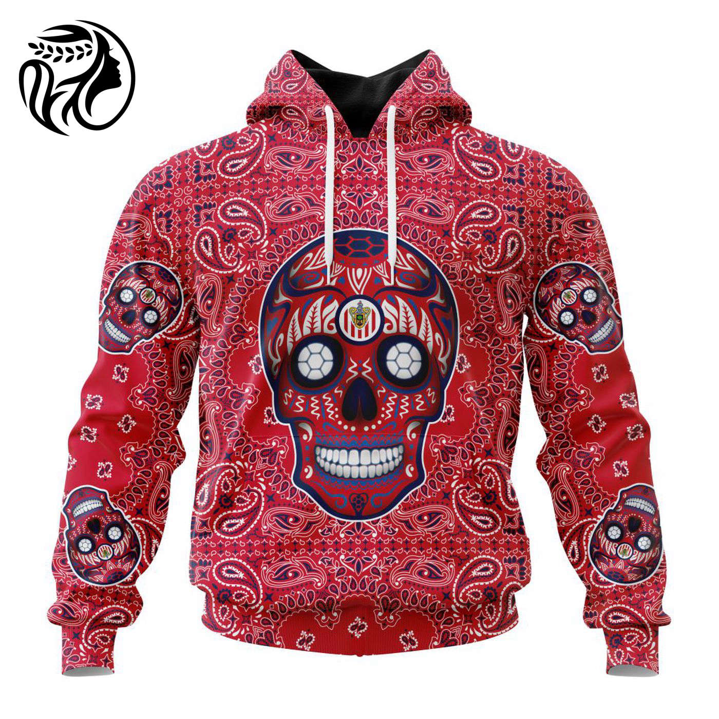 LIGA MX Chivas Guadalajara Special Sugar Skull Kits For Dia De Muertos ST2202 3d Printed Hoodie 3d Printed Hoodie