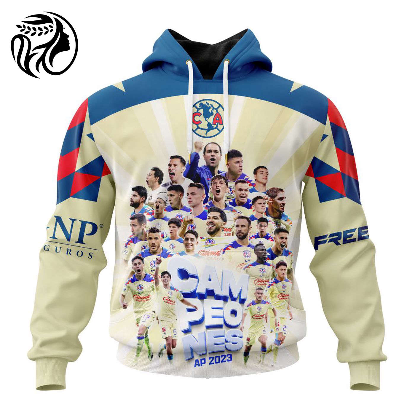 LIGA MX Club America 2023 Apertura Champions Home Kits 3d Printed Hoodie 3d Printed Hoodie