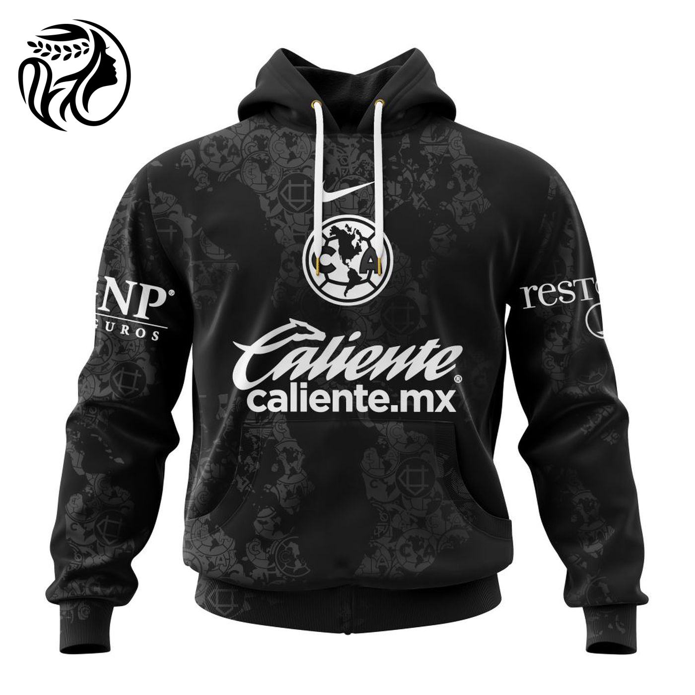 LIGA MX Club America Personalized 2024-2025 Black Design Kits 3d Printed Hoodie 3d Printed Hoodie