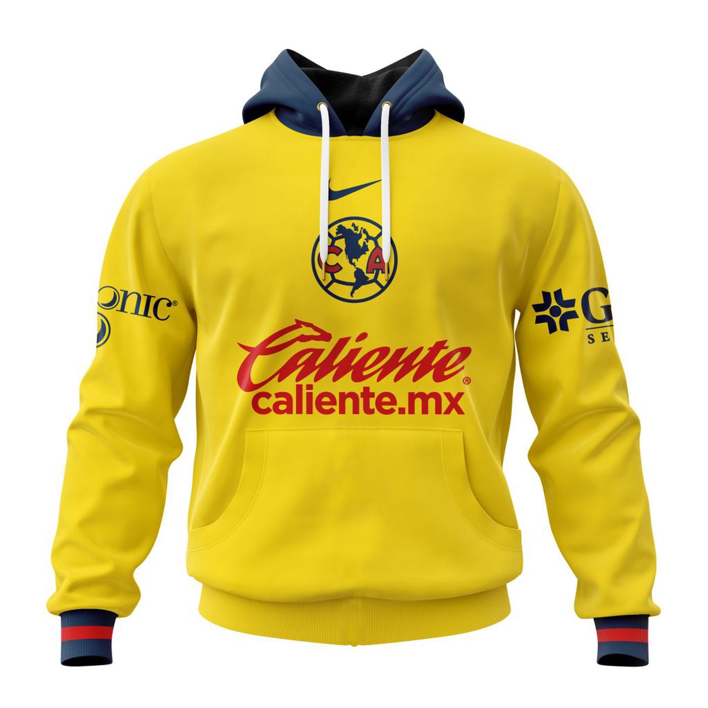 LIGA MX Club America Personalized 2024-2025 New Home Kits 3d Printed Hoodie 3d Printed Hoodie