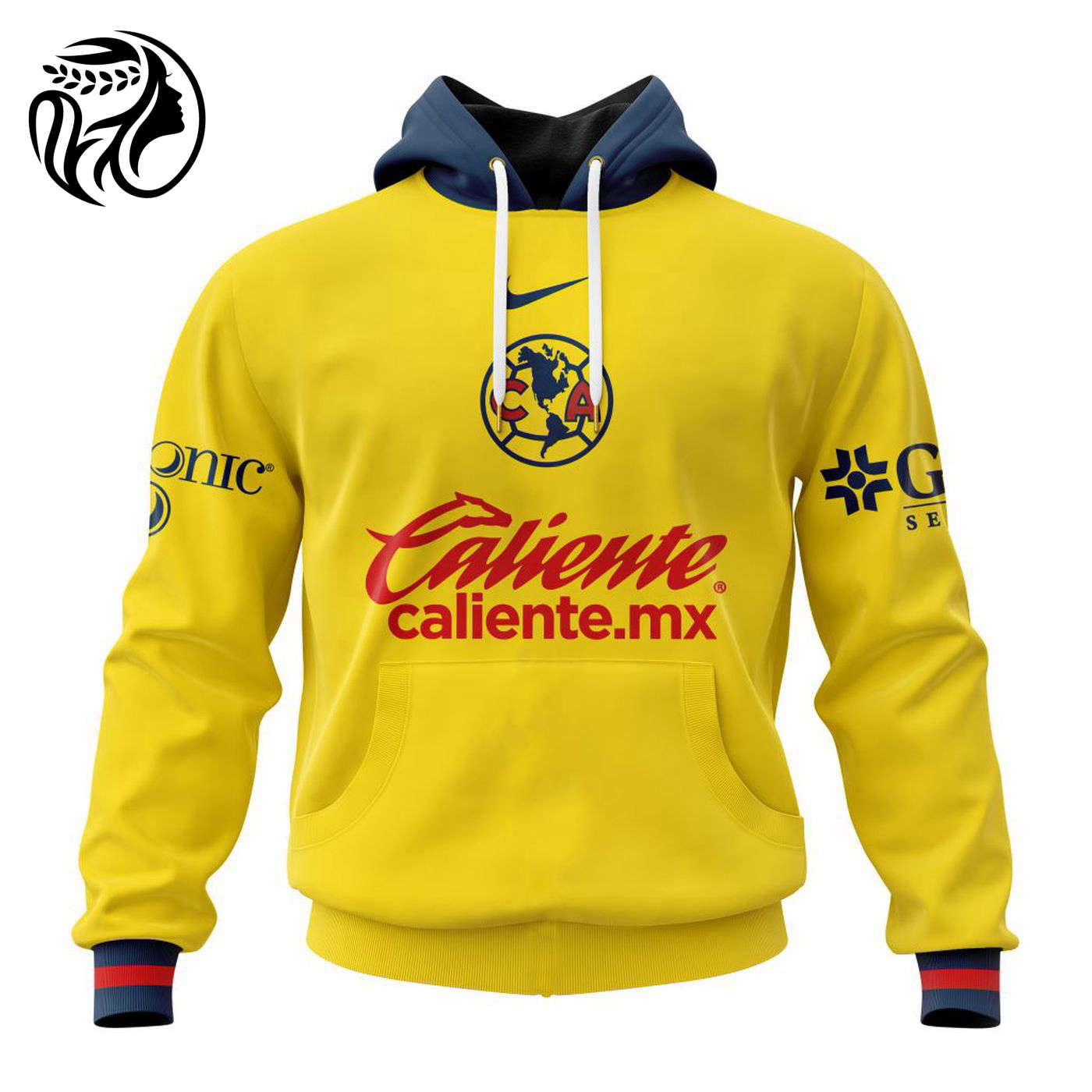 LIGA MX Club America Personalized 2024-2025 New Home Kits 3d Printed Hoodie 3d Printed Hoodie