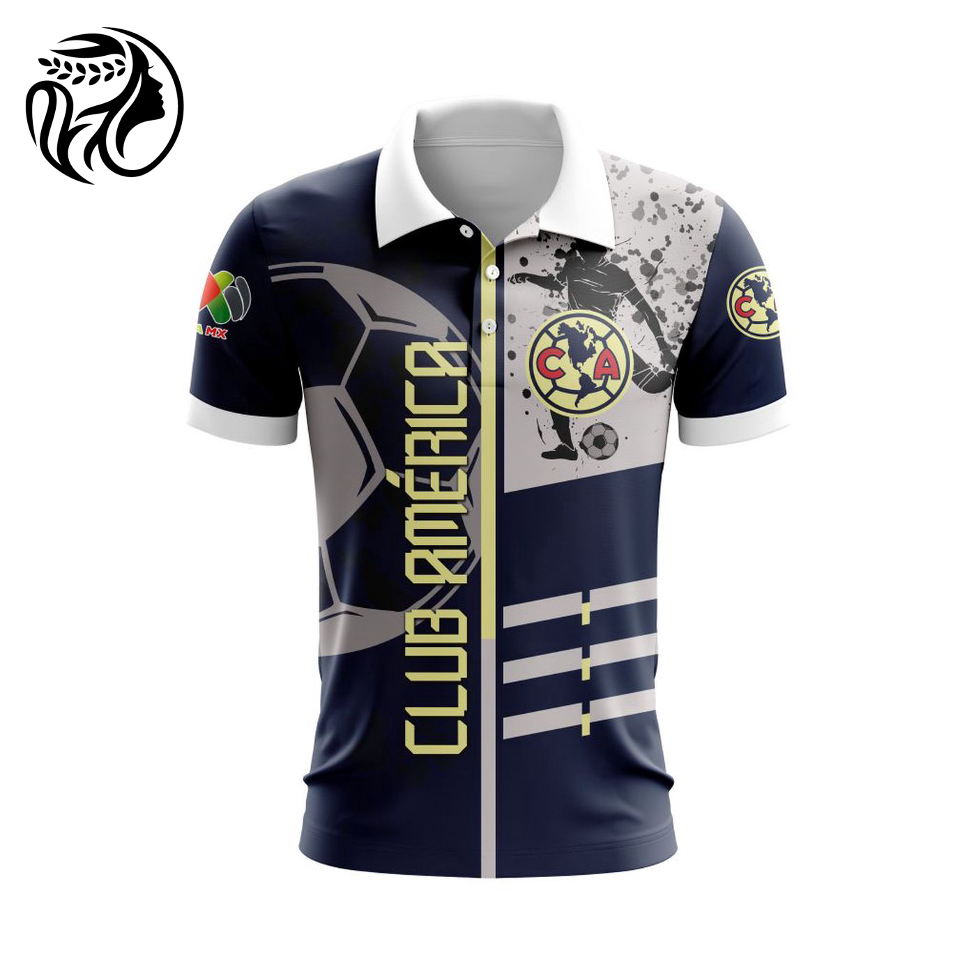 LIGA MX Club America Special Polo Design Concept Kits ST2401 3d Printed Hoodie 3d Printed Hoodie