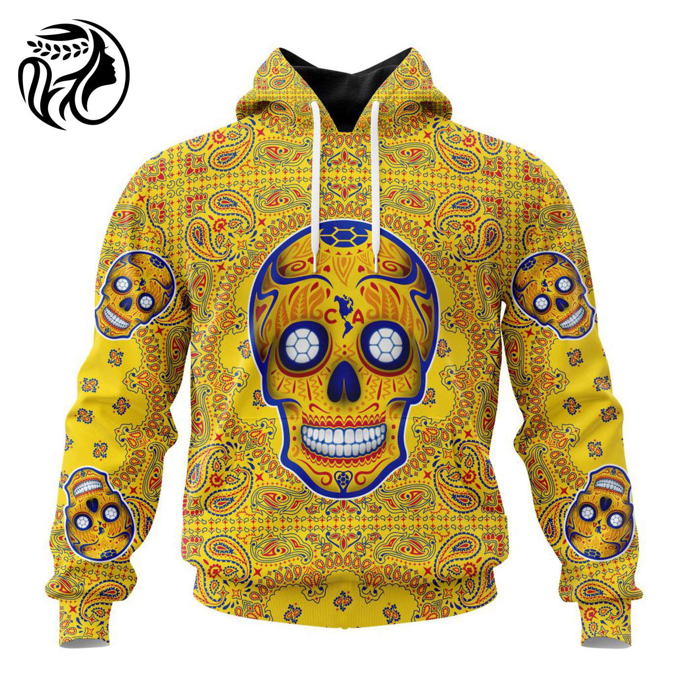 LIGA MX Club America Special Sugar Skull Kits For Dia De Muertos ST2202 3d Printed Hoodie 3d Printed Hoodie