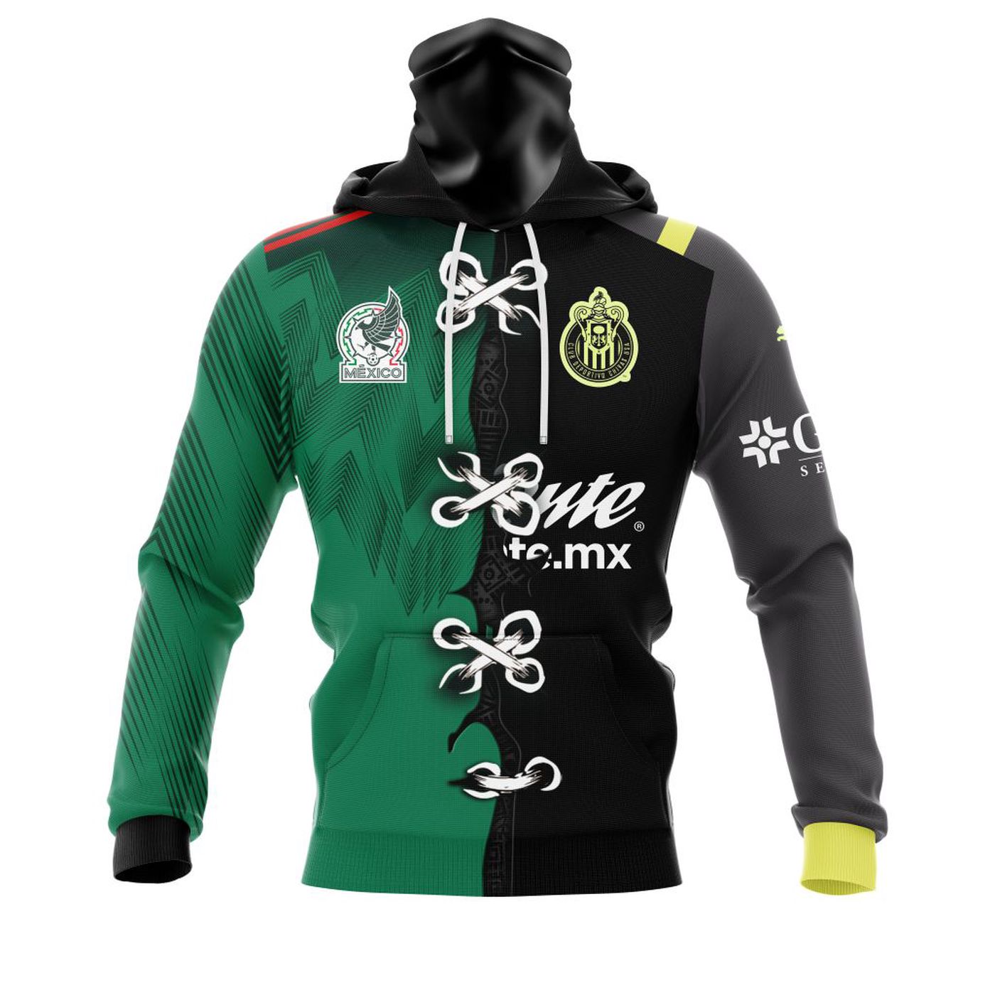 LIGA MX Club Chivas Guadalajara Away Mix Mexico 2022 Kits 3d Printed Hoodie 3d Printed Hoodie