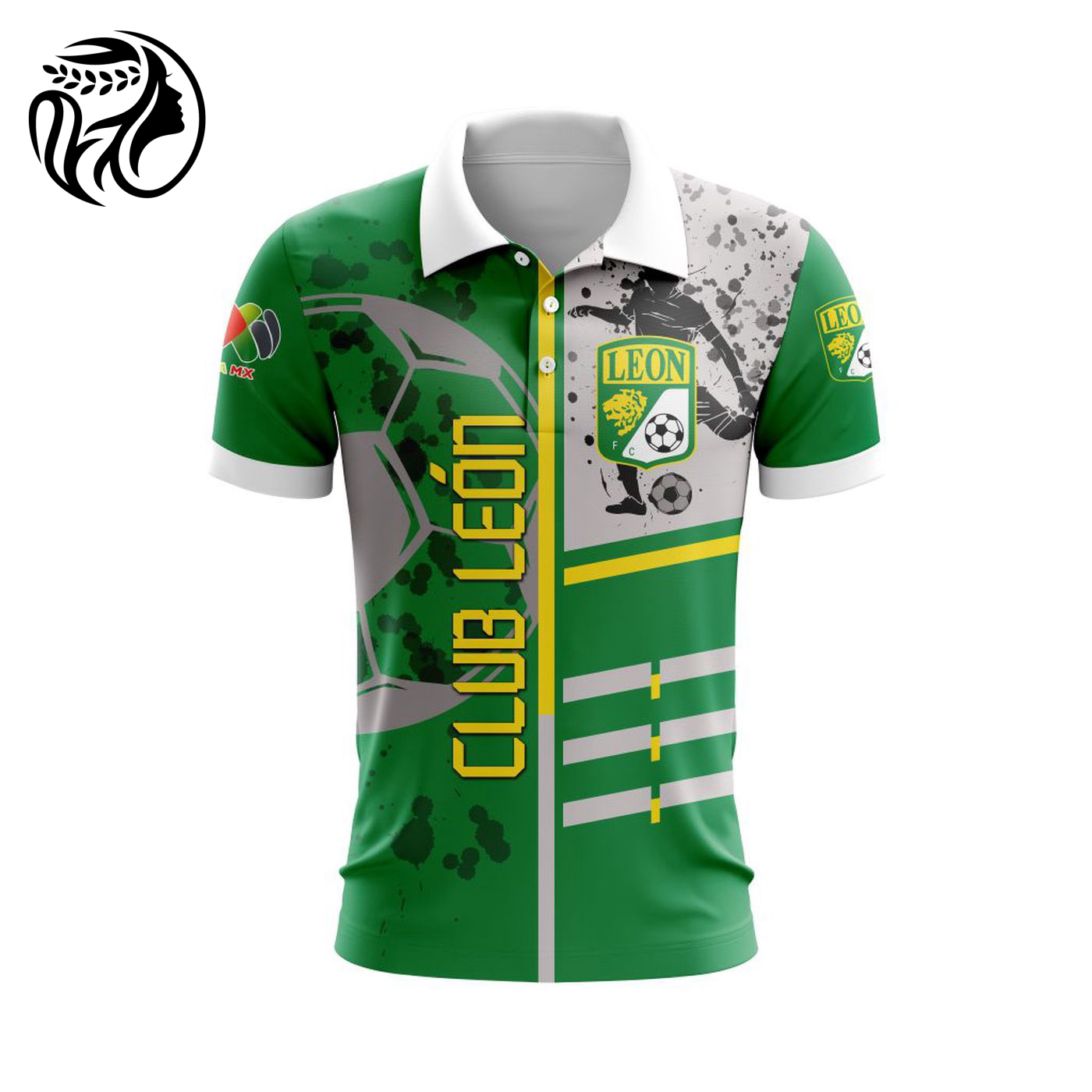 LIGA MX Club Leon Special Polo Design Concept Kits ST2401 3d Printed Hoodie 3d Printed Hoodie