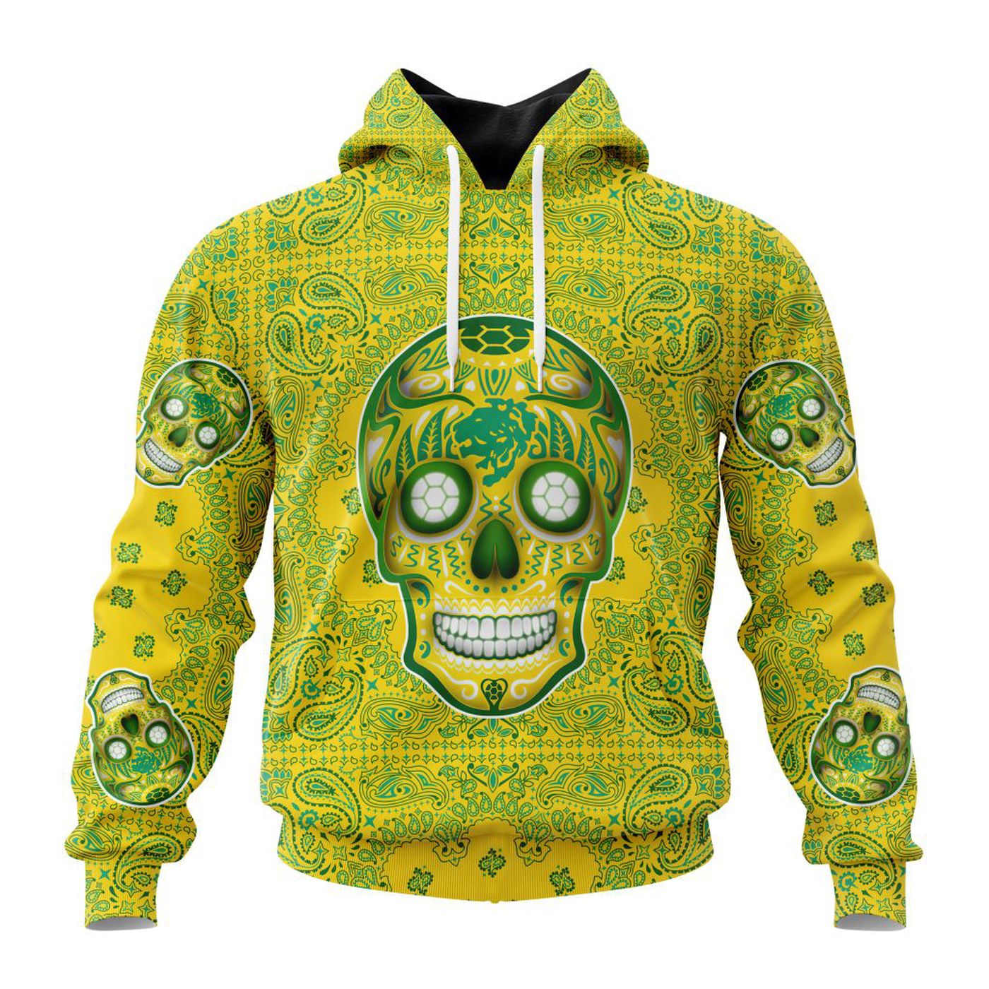 LIGA MX Club Leon Special Sugar Skull Kits For Dia De Muertos ST2202 3d Printed Hoodie 3d Printed Hoodie