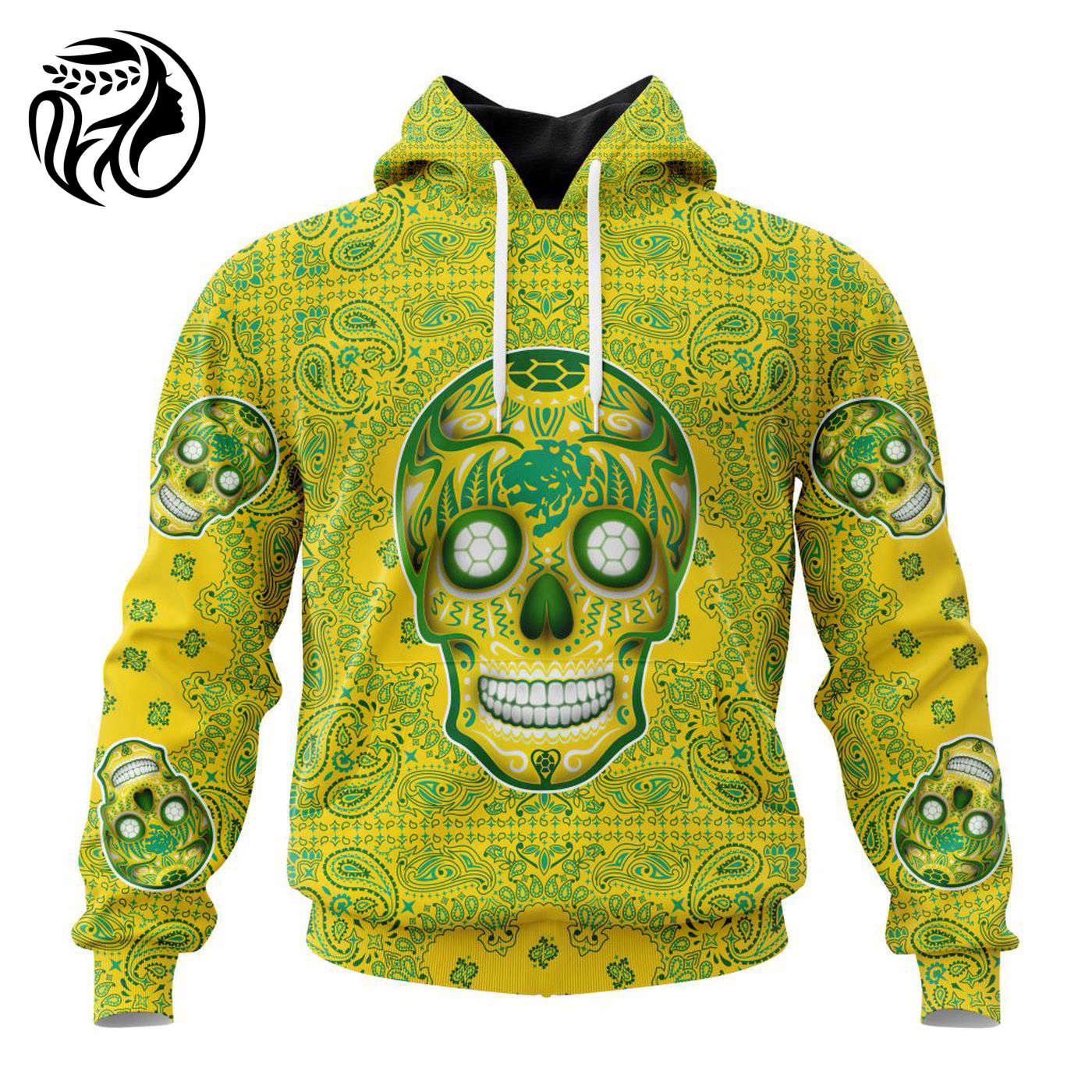 LIGA MX Club Leon Special Sugar Skull Kits For Dia De Muertos ST2202 3d Printed Hoodie 3d Printed Hoodie