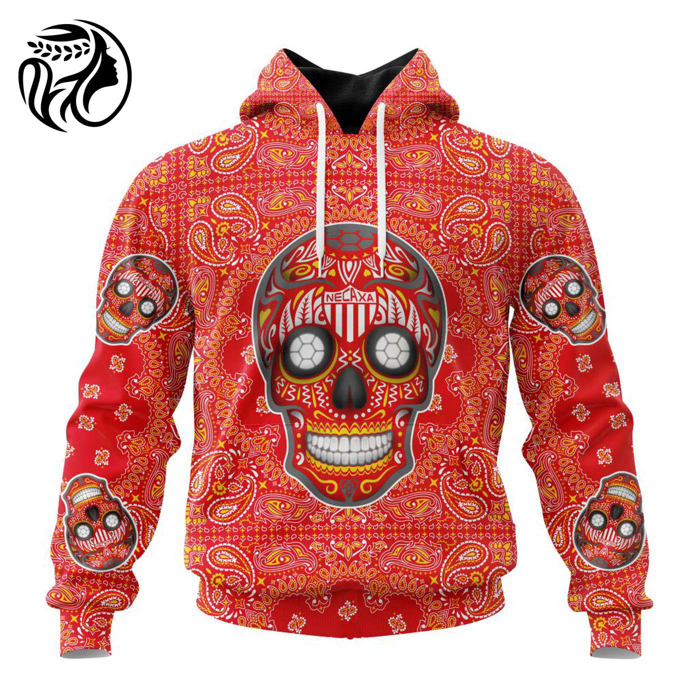 LIGA MX Club Necaxa Special Sugar Skull Kits For Dia De Muertos ST2202 3d Printed Hoodie 3d Printed Hoodie