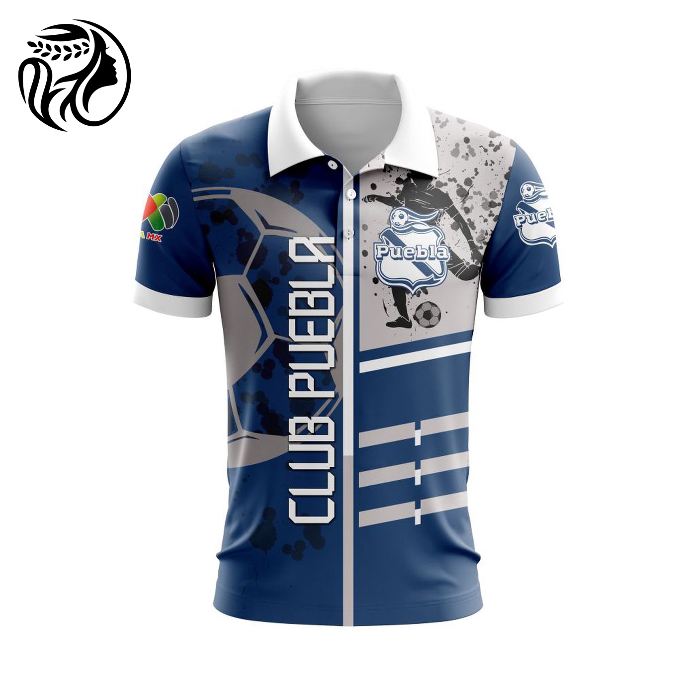 LIGA MX Club Puebla Special Polo Design Concept Kits ST2401 3d Printed Hoodie 3d Printed Hoodie