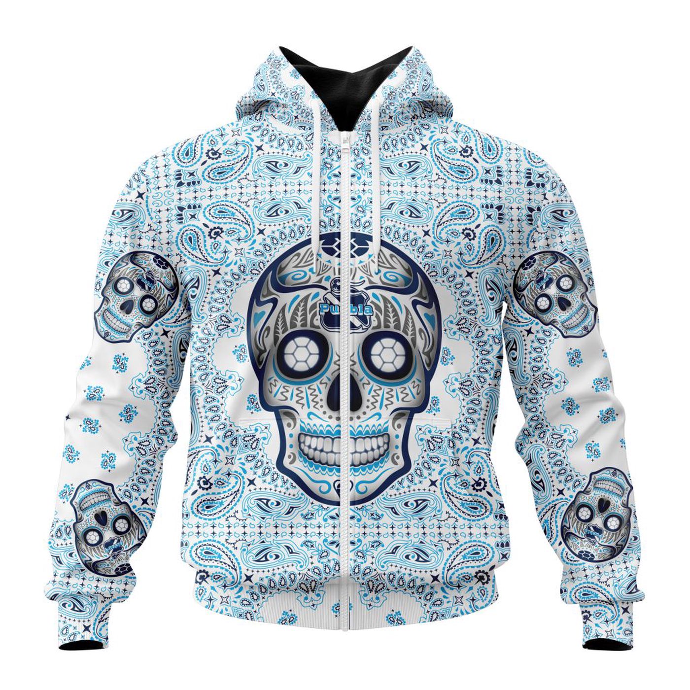 LIGA MX Club Puebla Special Sugar Skull Kits For Dia De Muertos ST2202 3d Printed Hoodie 3d Printed Hoodie