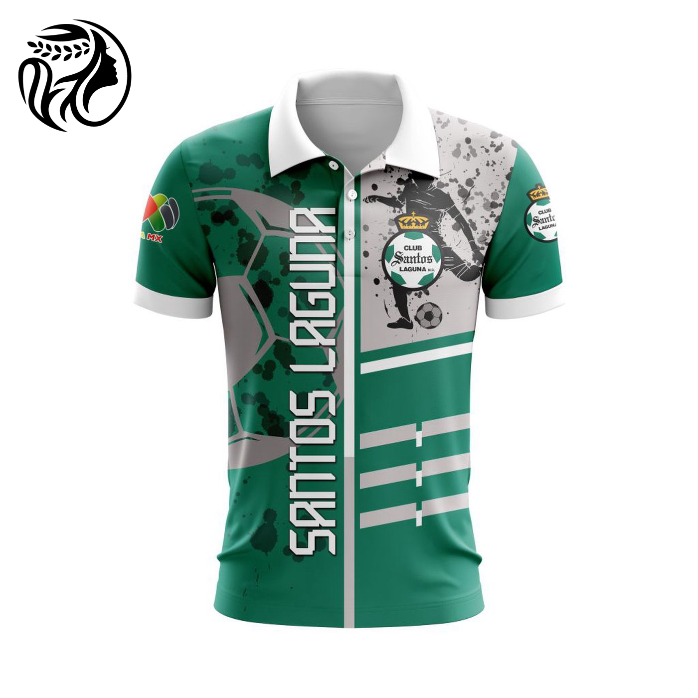 LIGA MX Club Santos Laguna Special Polo Design Concept Kits ST2401 3d Printed Hoodie 3d Printed Hoodie