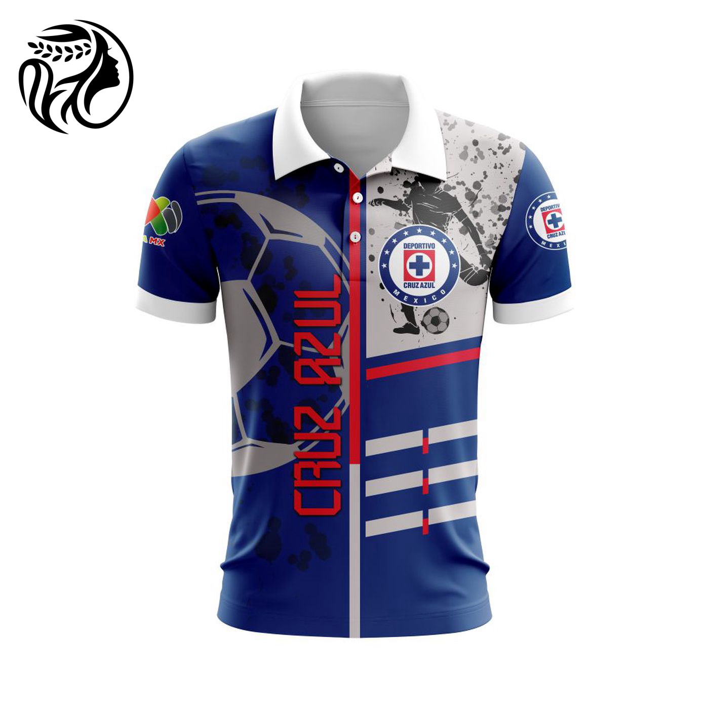 LIGA MX Cruz Azul Special Polo Design Concept Kits ST2401 3d Printed Hoodie 3d Printed Hoodie