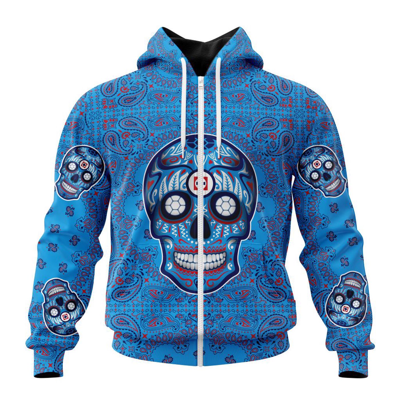 LIGA MX Cruz Azul Special Sugar Skull Kits For Dia De Muertos ST2202 3d Printed Hoodie 3d Printed Hoodie