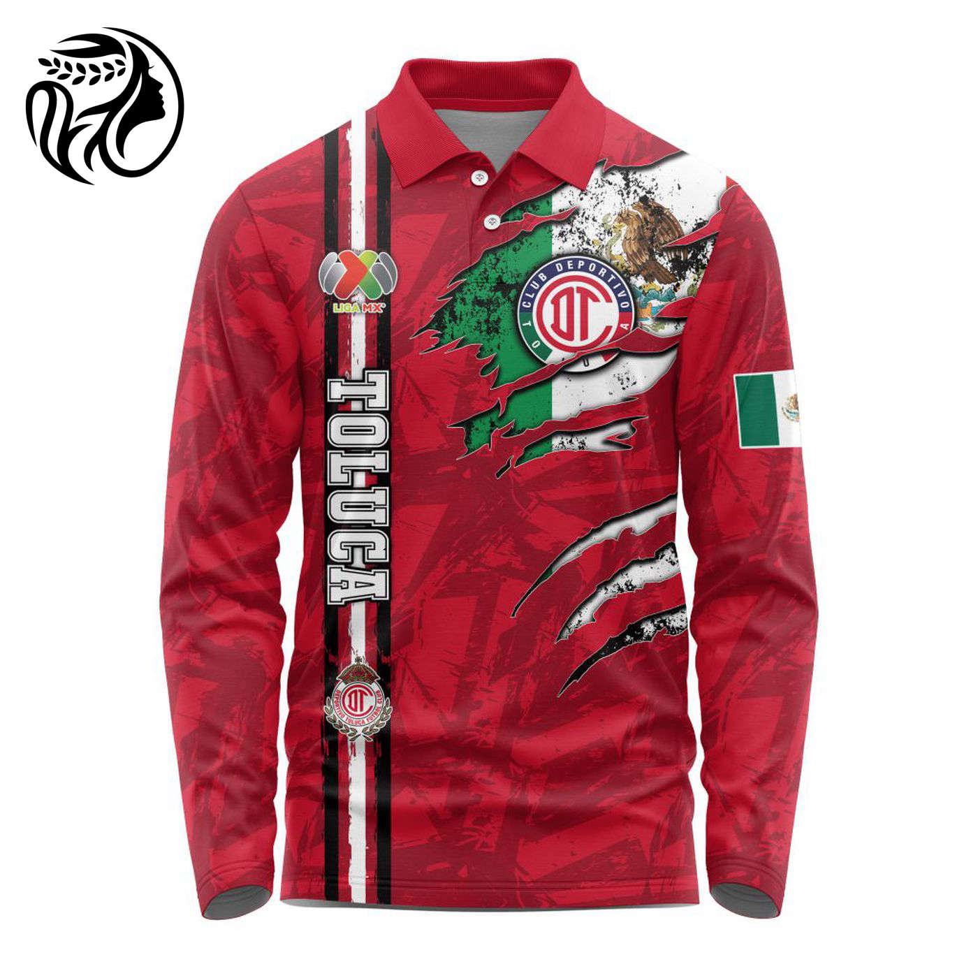 LIGA MX Deportivo Toluca Special Long Sleeve Polo Design Kits ST2401 3d Printed Hoodie 3d Printed Hoodie