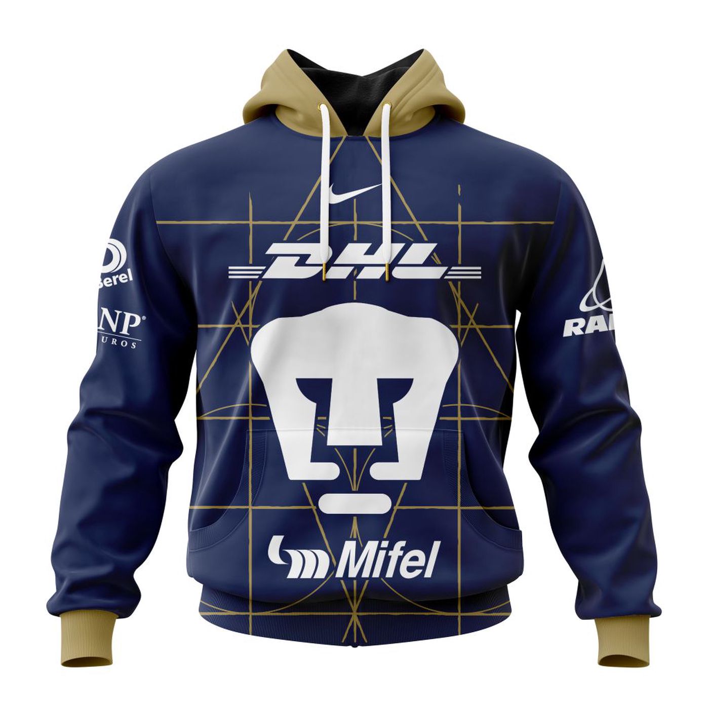 LIGA MX Pumas UNAM Personalized 2025 Away Kits 3d Printed Hoodie 3d Printed Hoodie