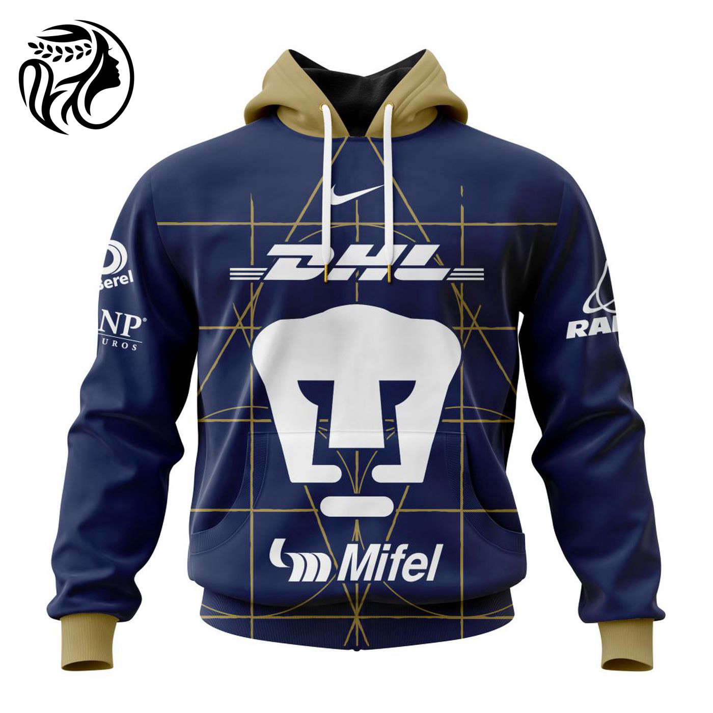 LIGA MX Pumas UNAM Personalized 2025 Away Kits 3d Printed Hoodie 3d Printed Hoodie