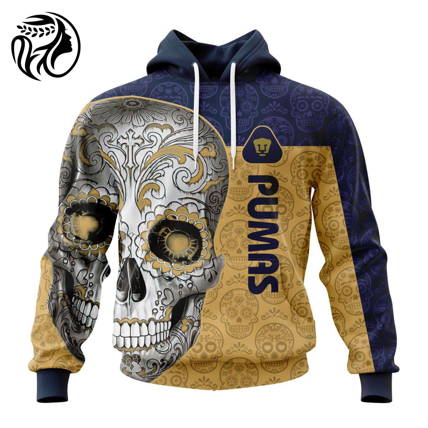 LIGA MX Pumas UNAM Special Sugar Skull Kits For Dia De Muertos ST2201 3d Printed Hoodie 3d Printed Hoodie