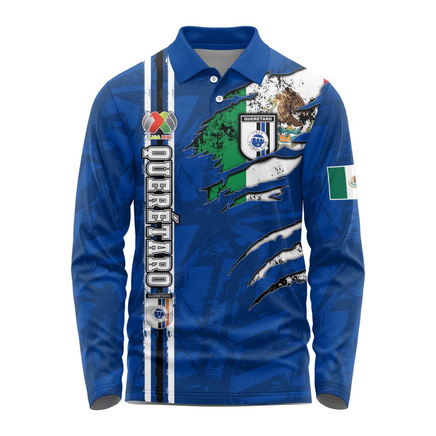 LIGA MX Queretaro F.C Special Long Sleeve Polo Design Kits ST2401 3d Printed Hoodie 3d Printed Hoodie