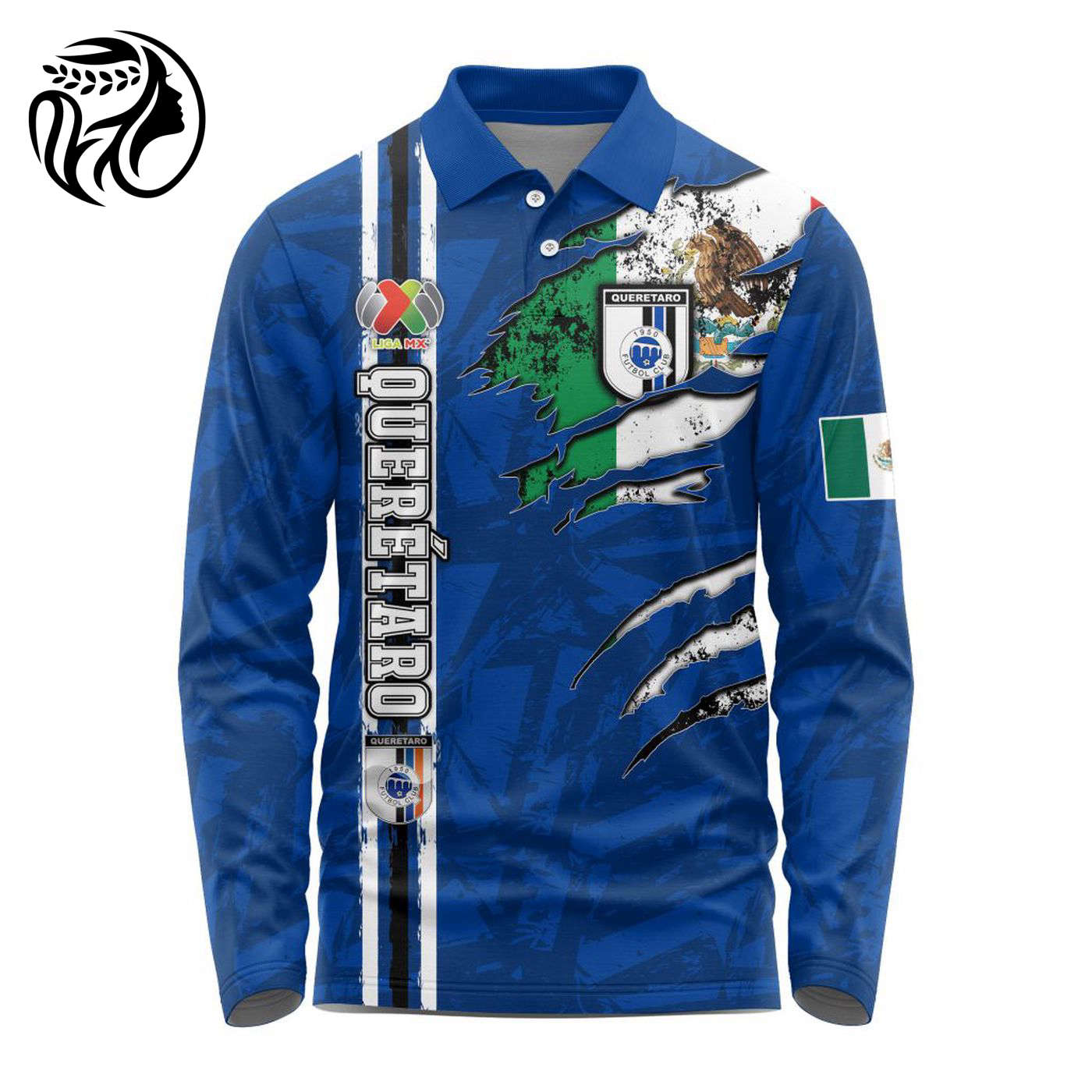 LIGA MX Queretaro F.C Special Long Sleeve Polo Design Kits ST2401 3d Printed Hoodie 3d Printed Hoodie