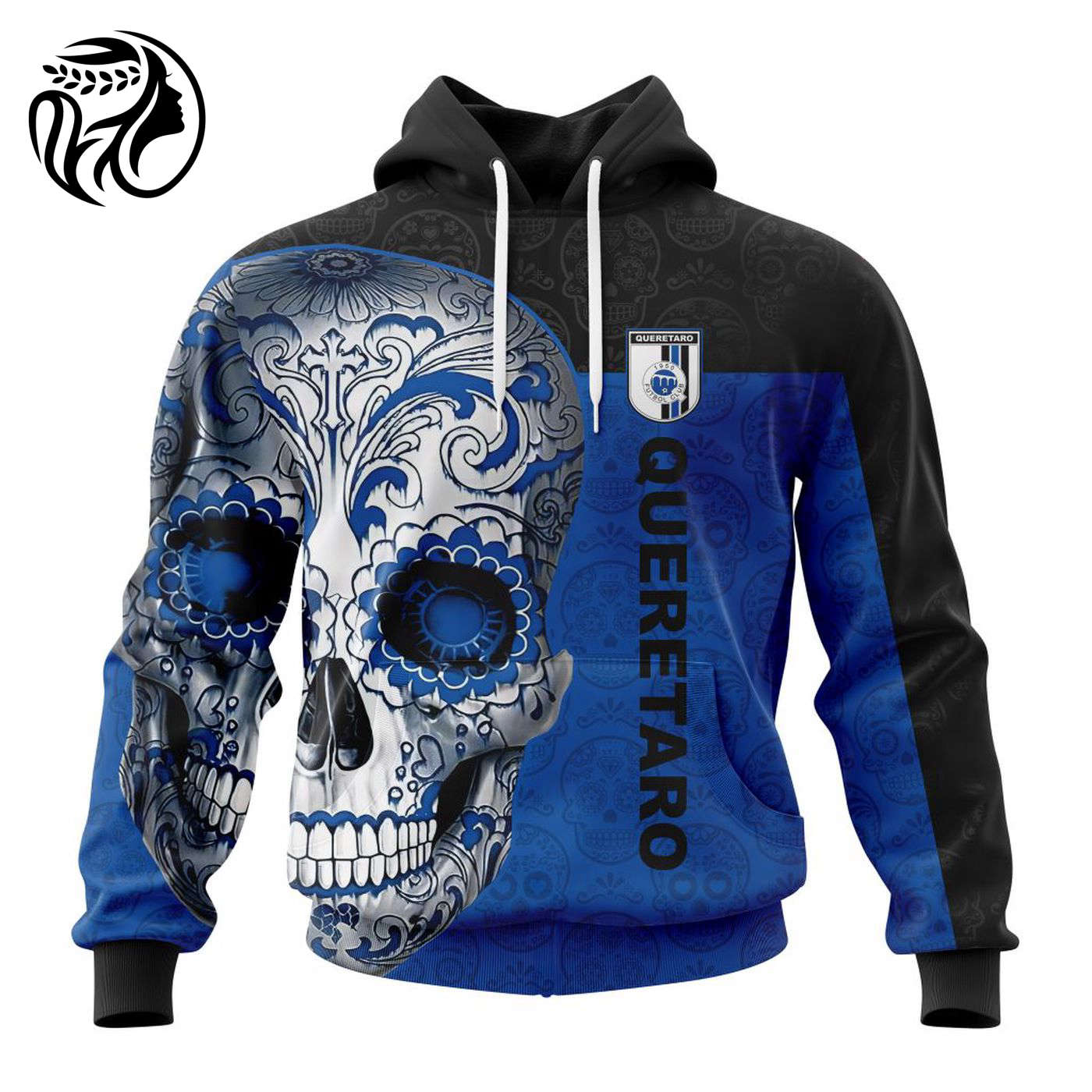 LIGA MX Queretaro F.C Special Sugar Skull Kits For Dia De Muertos ST2201 3d Printed Hoodie 3d Printed Hoodie