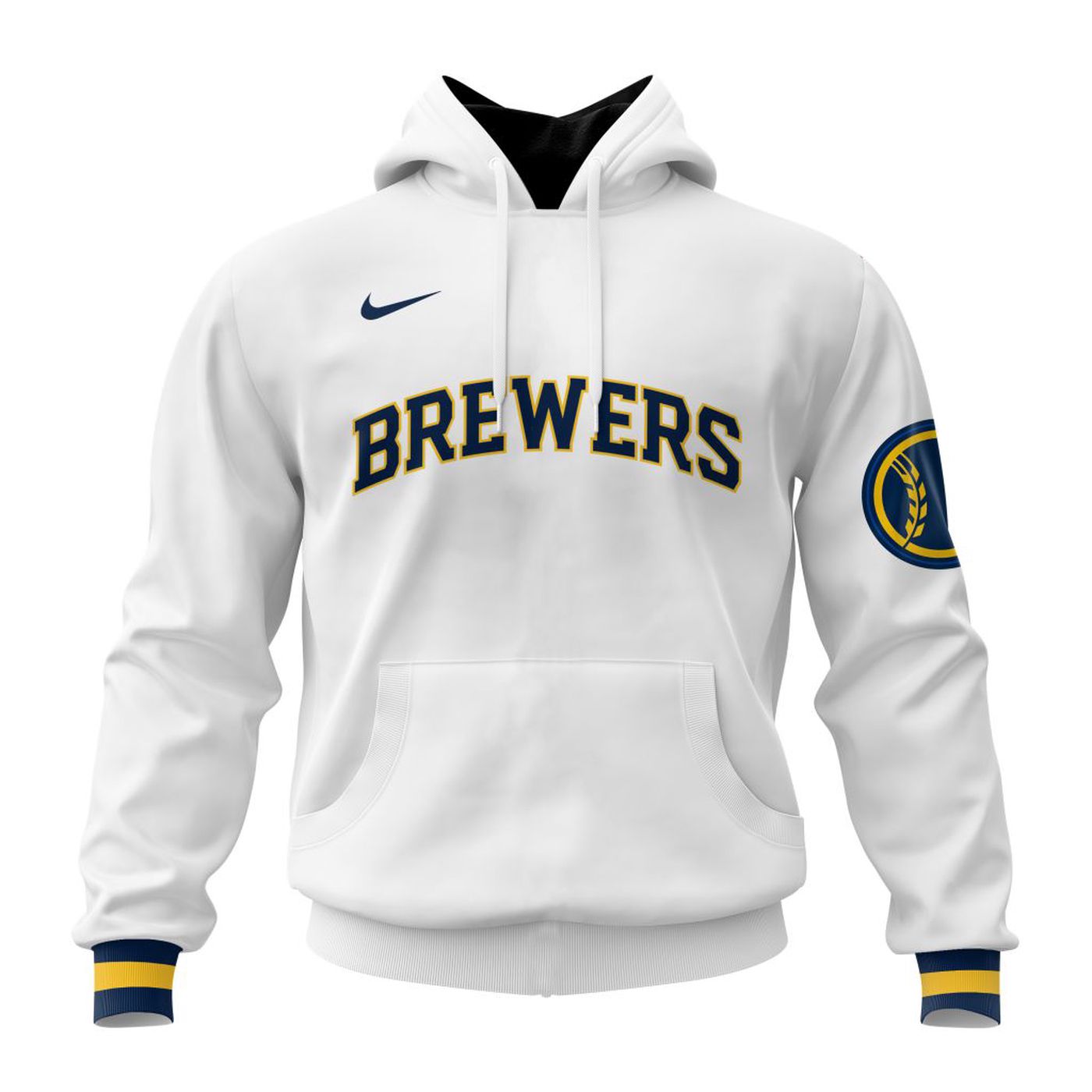 MLB Milwaukee Brewers Personalized 2024 Home Kits 3d Printed Hoodie 3d Printed Hoodie