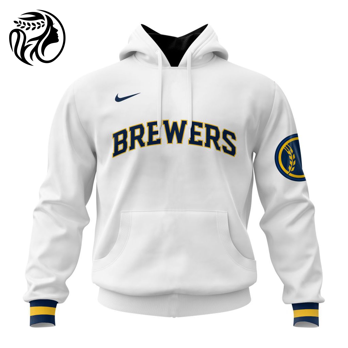 MLB Milwaukee Brewers Personalized 2024 Home Kits 3d Printed Hoodie 3d Printed Hoodie