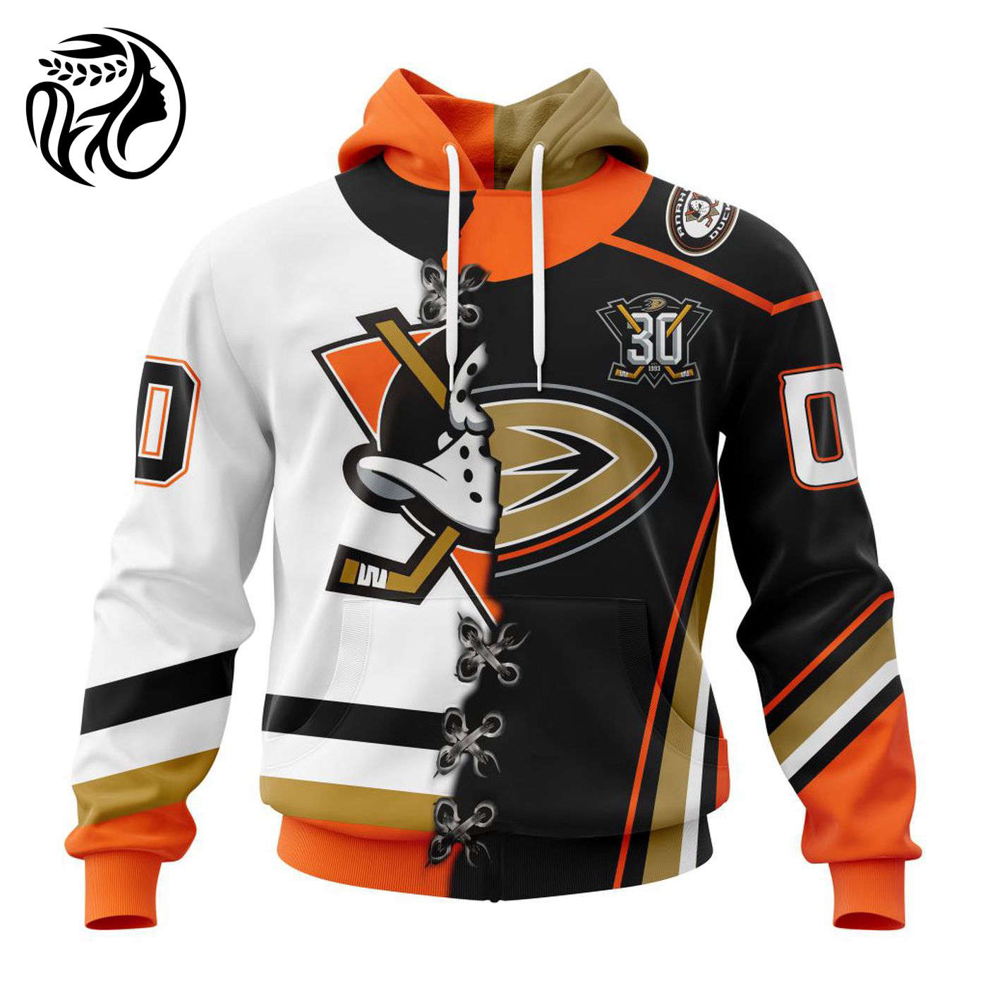 NHL Anaheim Ducks Special Home Mix Reverse Retro Personalized Kits 3d Printed Hoodie 3d Printed Hoodie