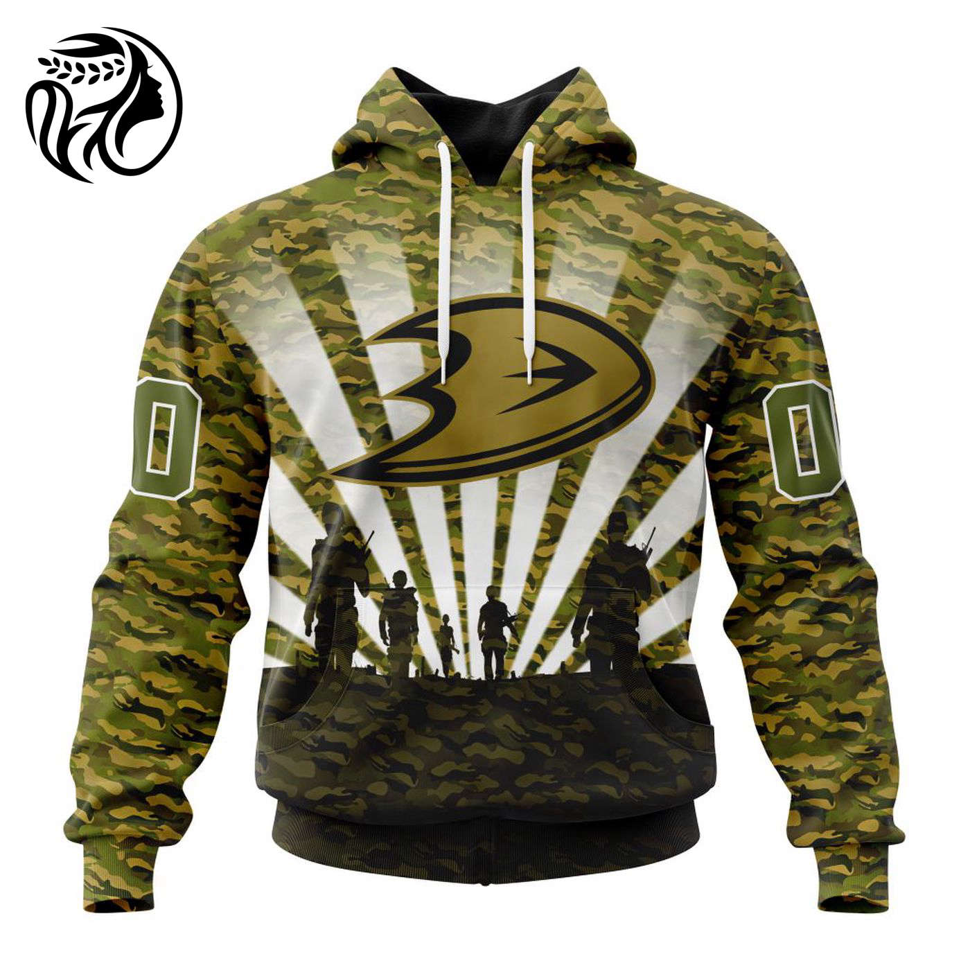 NHL Anaheim Ducks Special Military Camo Kits For Veterans Day And Rememberance Day ST2201 3d Printed Hoodie 3d Printed Hoodie