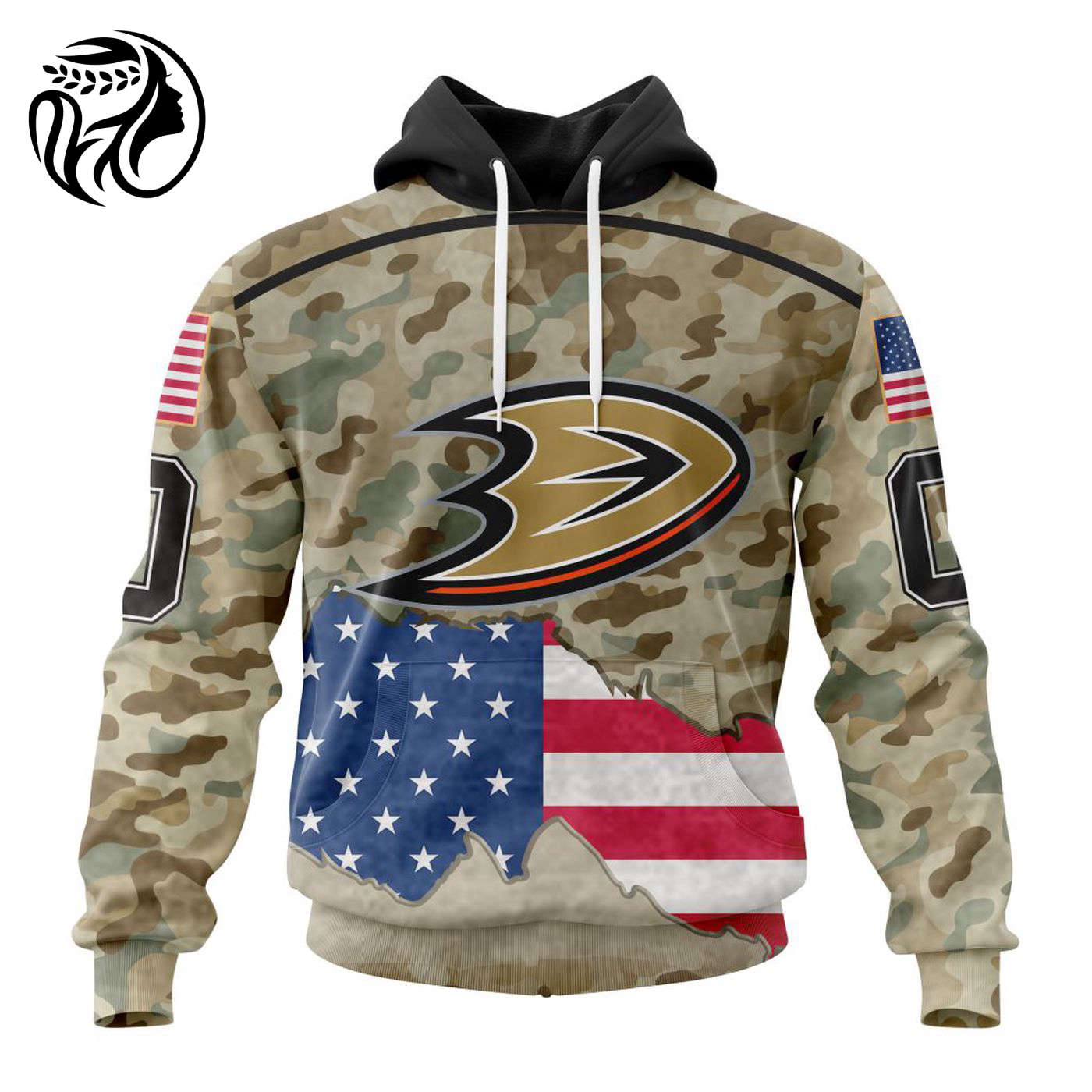 NHL Anaheim Ducks | Specialized Kits For United State With Camo Color 3d Printed Hoodie 3d Printed Hoodie