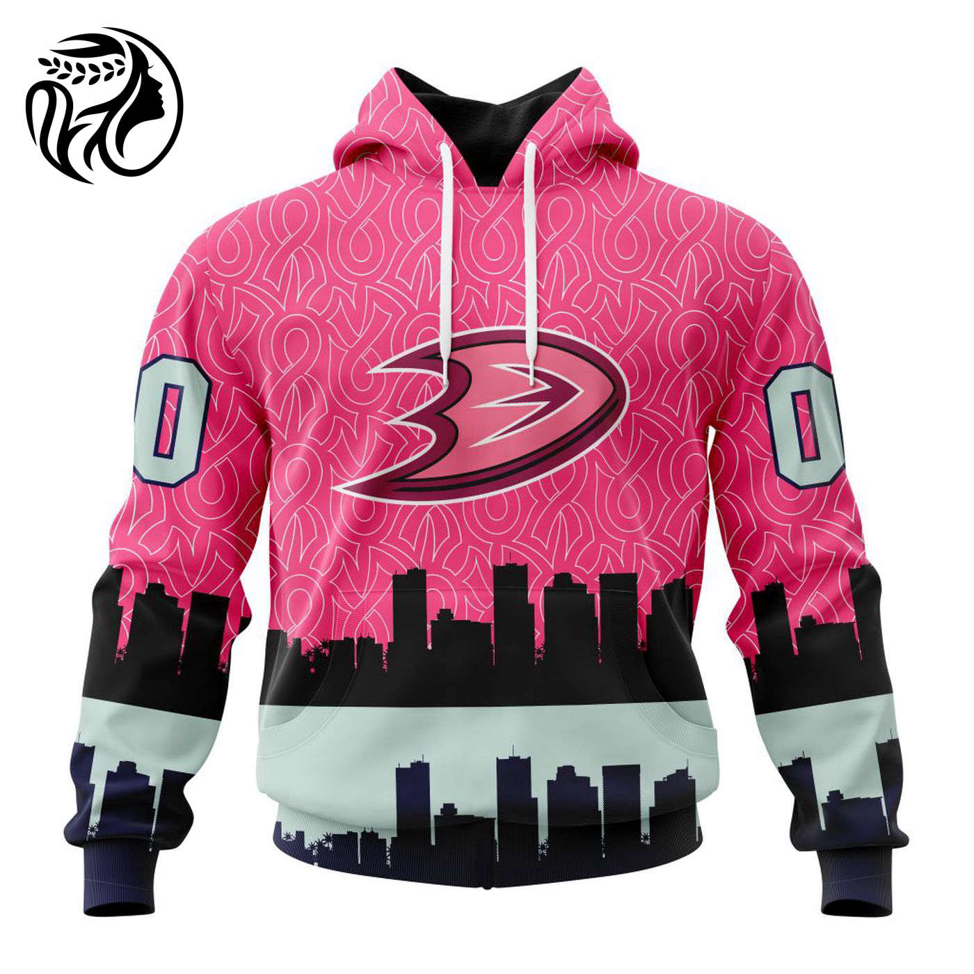 NHL Anaheim Ducks | Specialized Unisex Kits Hockey Fights Against Cancer V0222 3d Printed Hoodie 3d Printed Hoodie