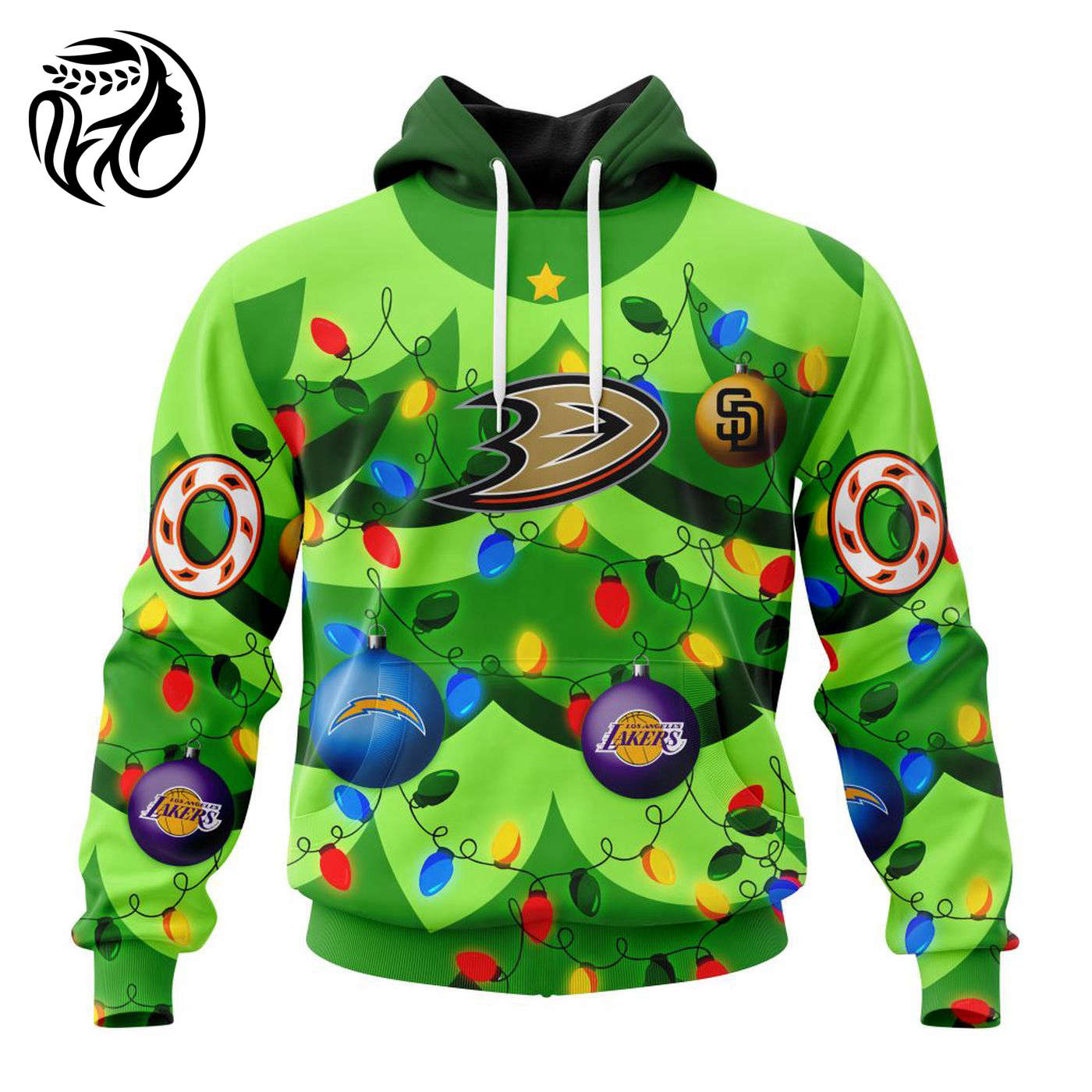 NHL Anaheim Ducks | Specialized Unisex Kits With Unisex Kits With Christmass Tree Color And City’s Sport Teams 3d Printed Hoodie 3d Printed Hoodie