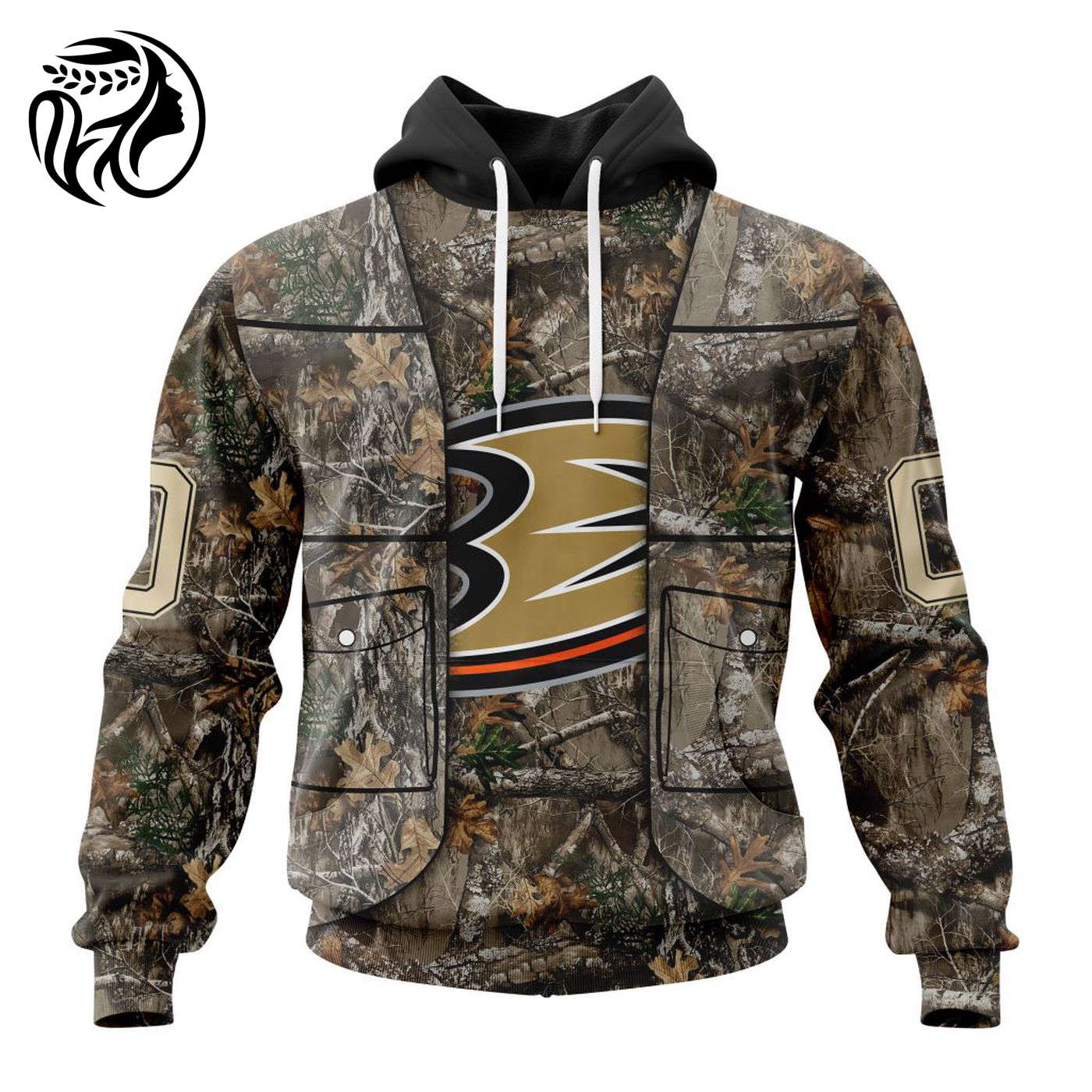 NHL Anaheim Ducks | Specialized Unisex Vest Kits With Realtree Camo 3d Printed Hoodie 3d Printed Hoodie